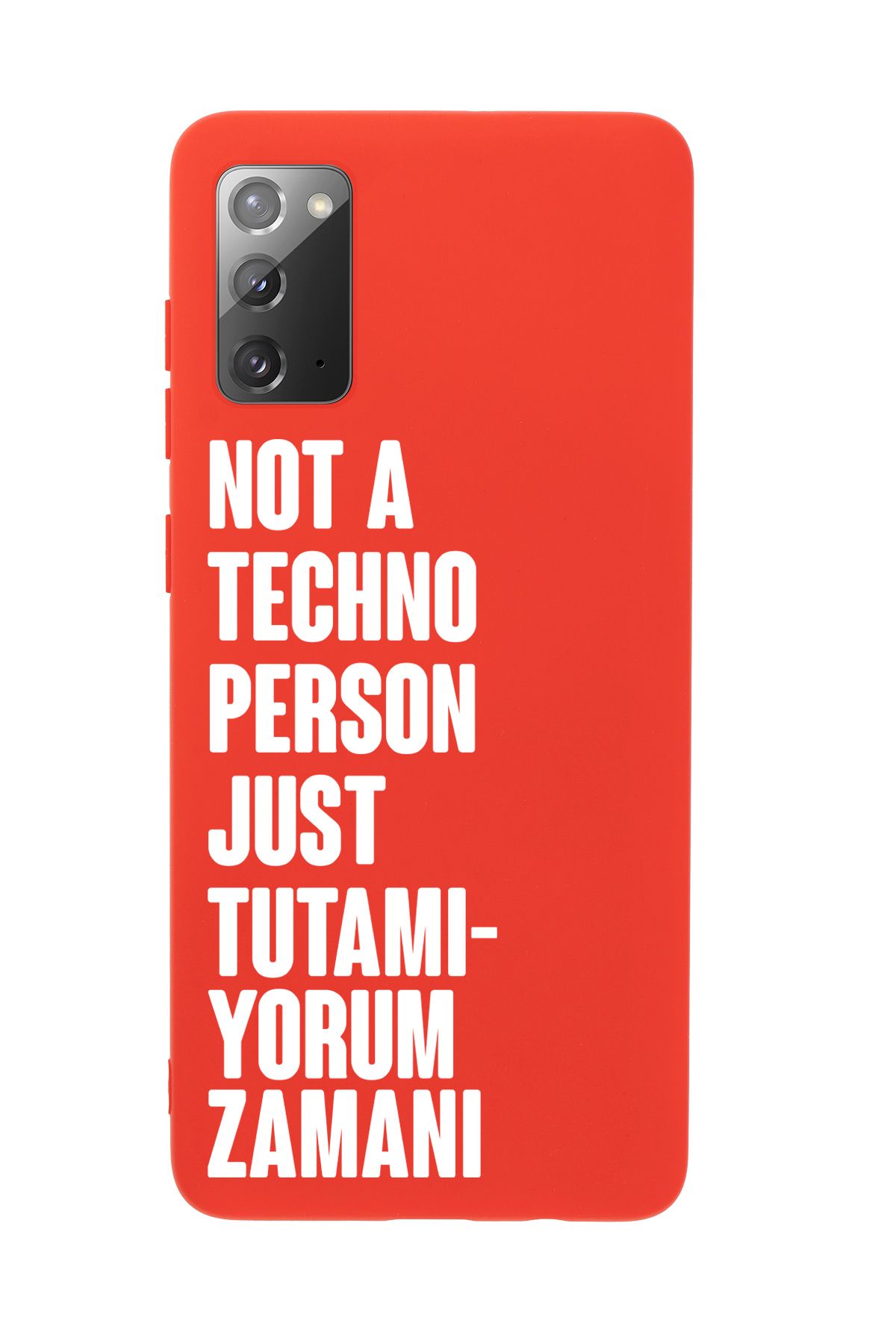 mooodcase Samsung Note 20 Uyumlu Not Techno Person Just Tutamıyorum Zamanı Desenli Telefon Kılıfı