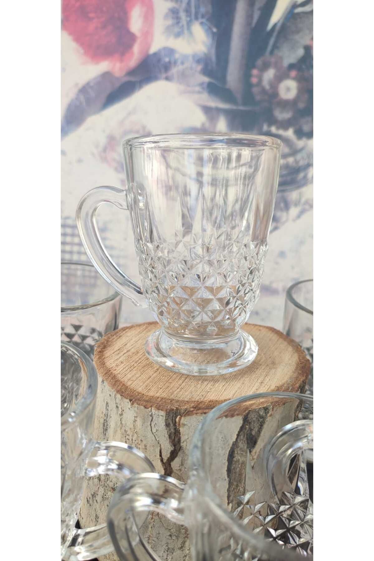 ORTAKÖY CENNETİ 6 ad Cam çay kahve bardağı şık görüntü ithal. 150 cc Hacim. 9.5 cm boyu 6.5 cm ağız genişliği