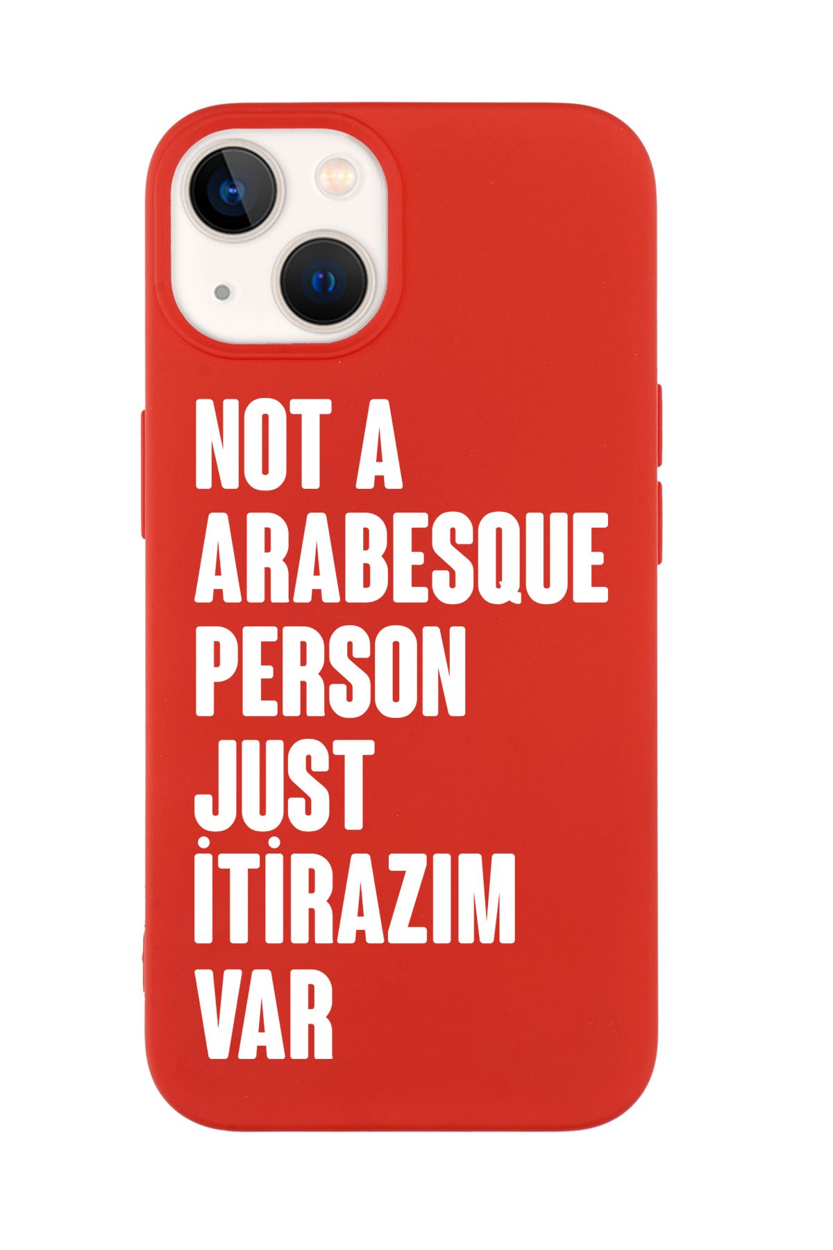 mooodcase iPhone 15 Uyumlu Not Arabesque Person Just İtirazım Var Desenli Telefon Kılıfı