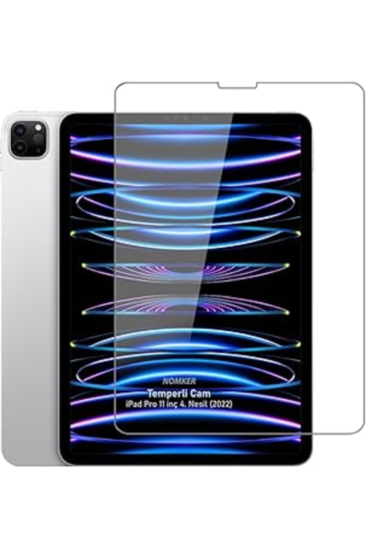 Mu Art Nomker Ipad Pro 11 Inç M2 Uyumlu Temperli Ekran Koruyucu Kırılmaz Cam 4. Nesil 2022