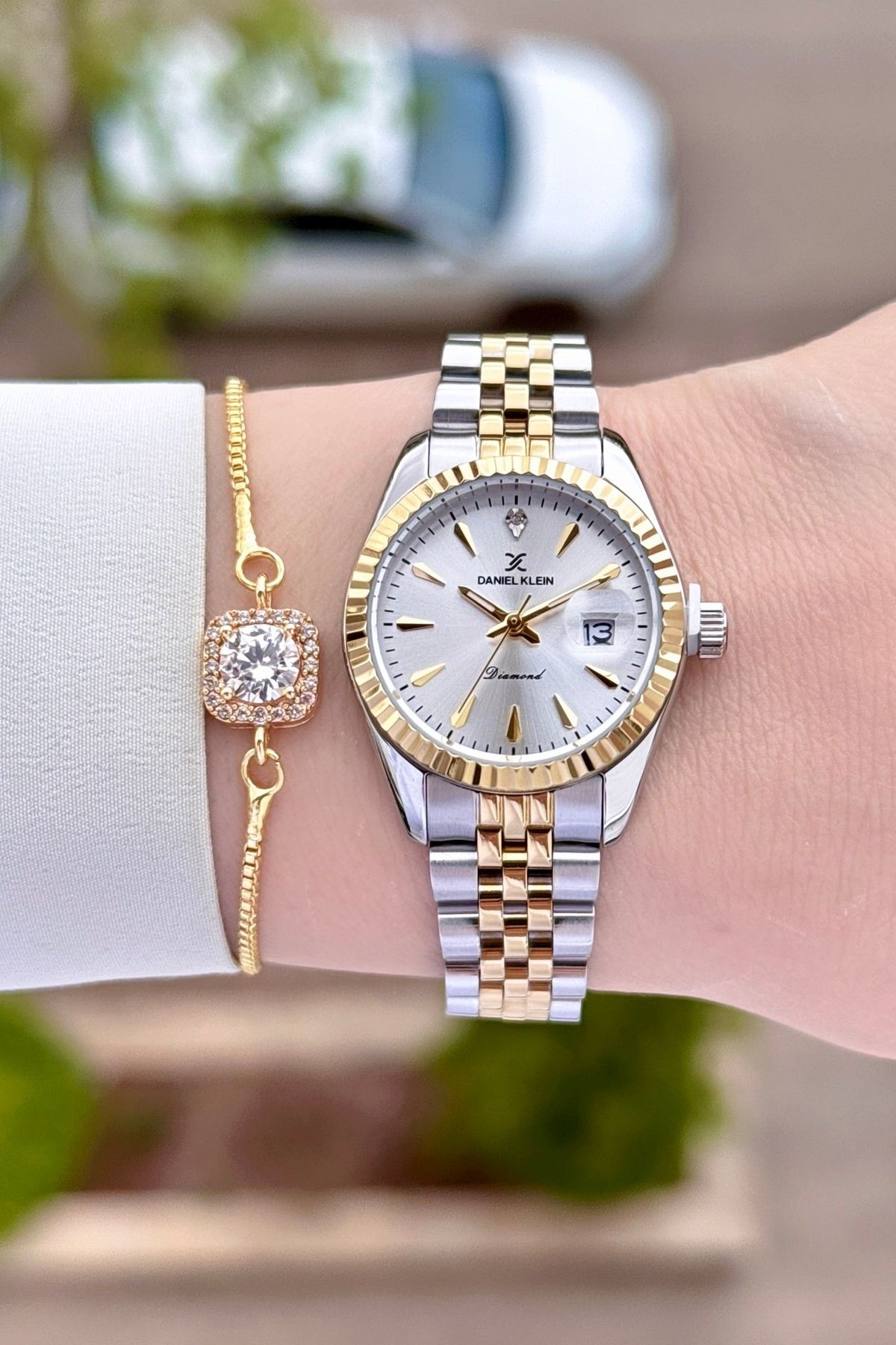Daniel Klein Sarı Silver Renk 24 Ay Garantili 28 Mm Kadın Kol Saati Ve Bileklik
