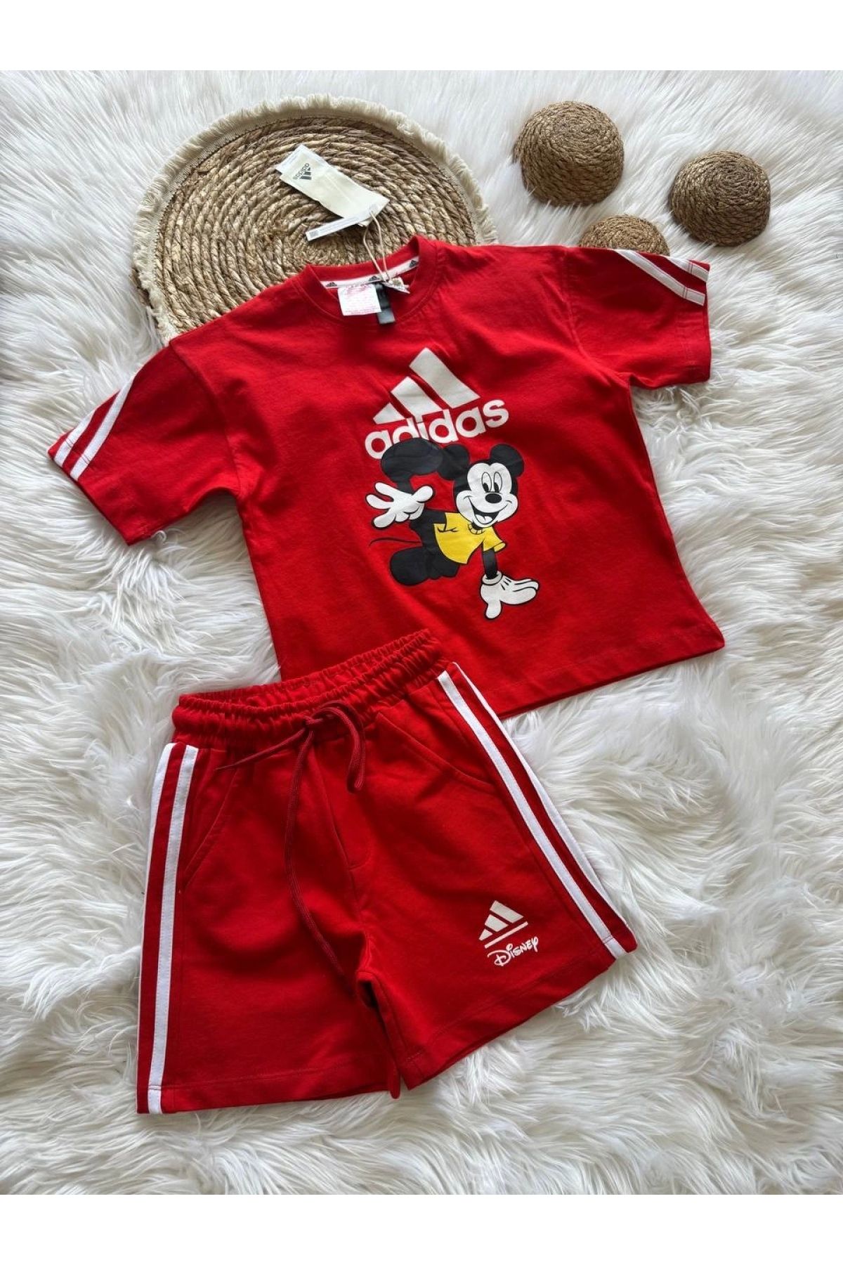 Kidmark Çocuk Modası Erkek Çocuk Mickey Disney Çizgili Takım
