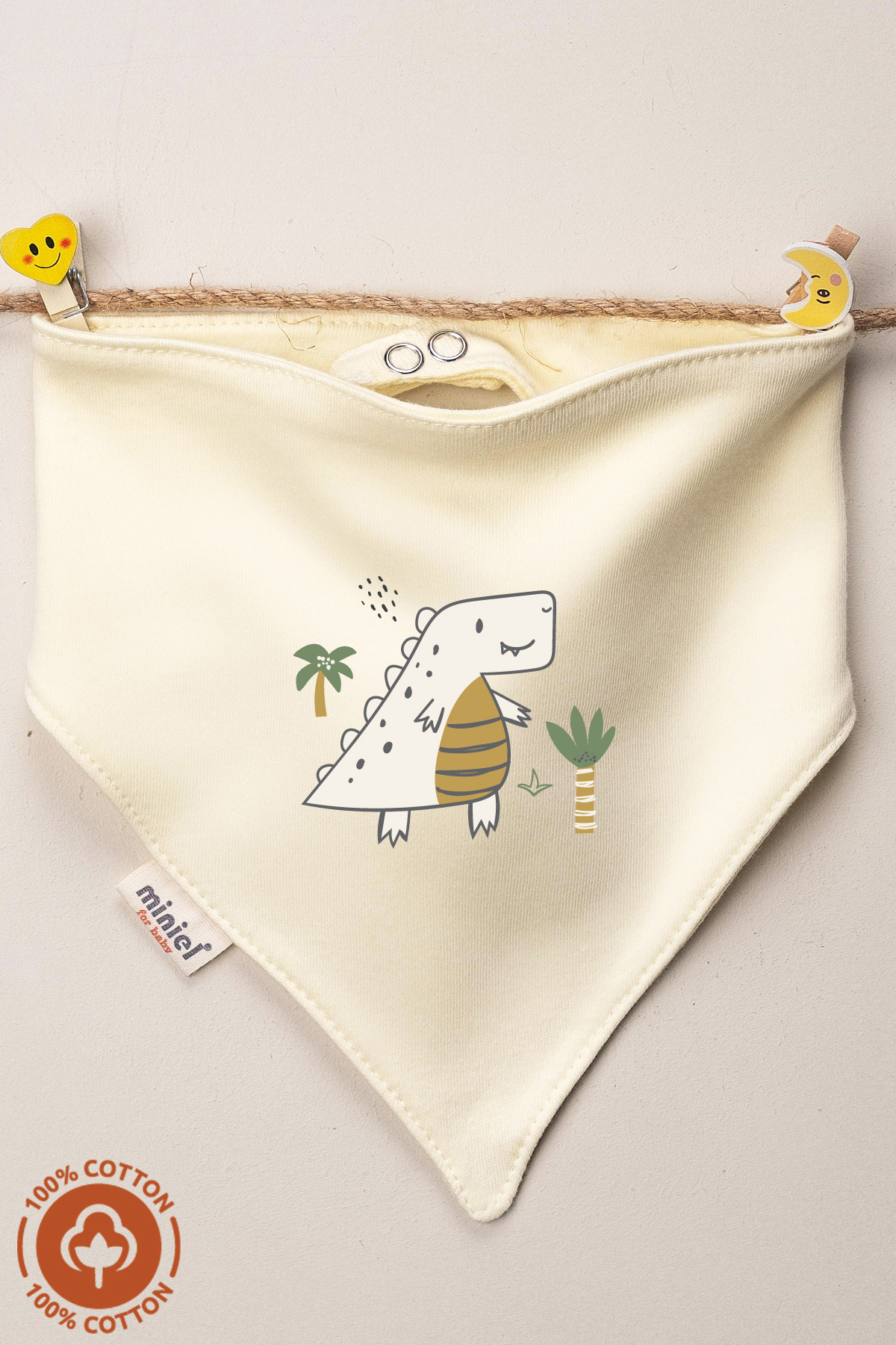 Miniel Kız Bebek Yenidoğan Penye Organik Pamuklu Baskılı Bebek Önlüğü 6'lı Set fotoğrafı 5 (önizleme)