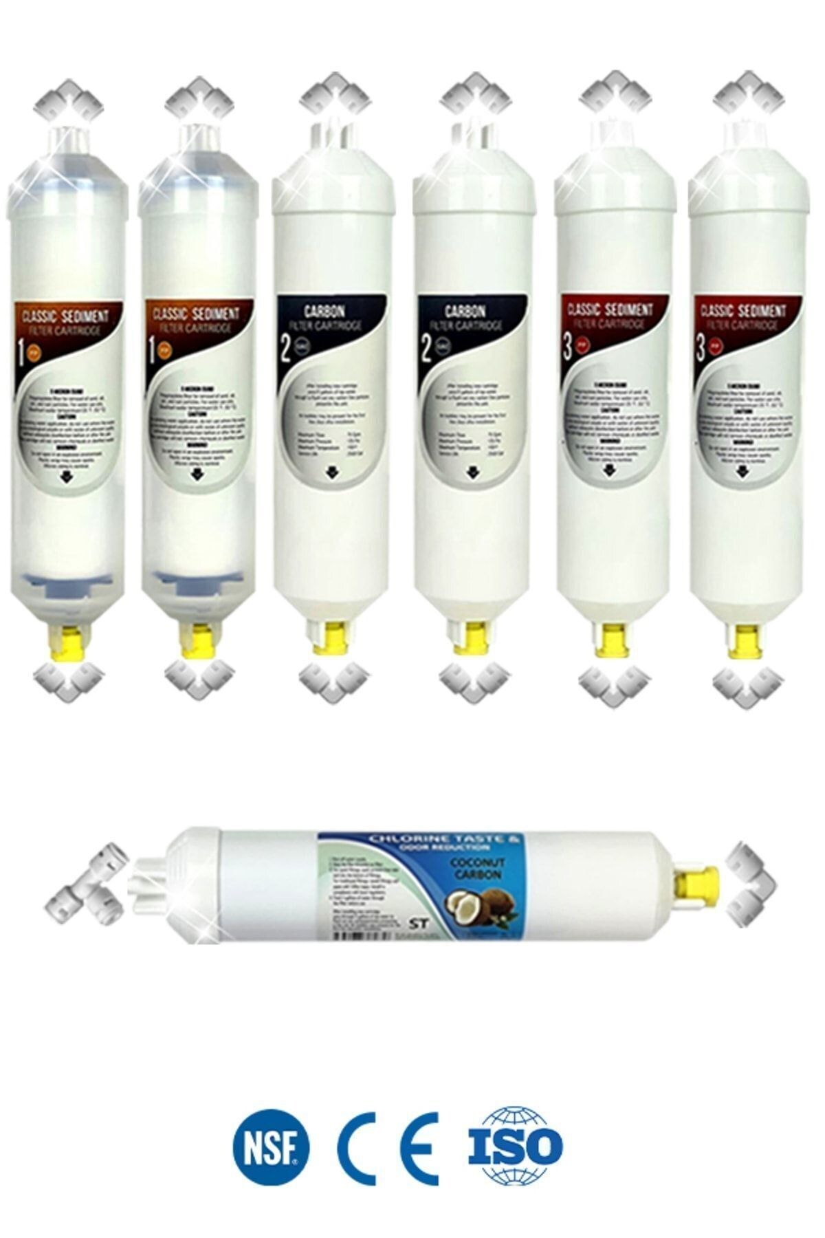Filter Store Kapalı Kasa Su Arıtma Cihazı Uyumlu Yeni Seri 4 Aşamalı Avantajlı Inline Filtre Yıllık Seti
