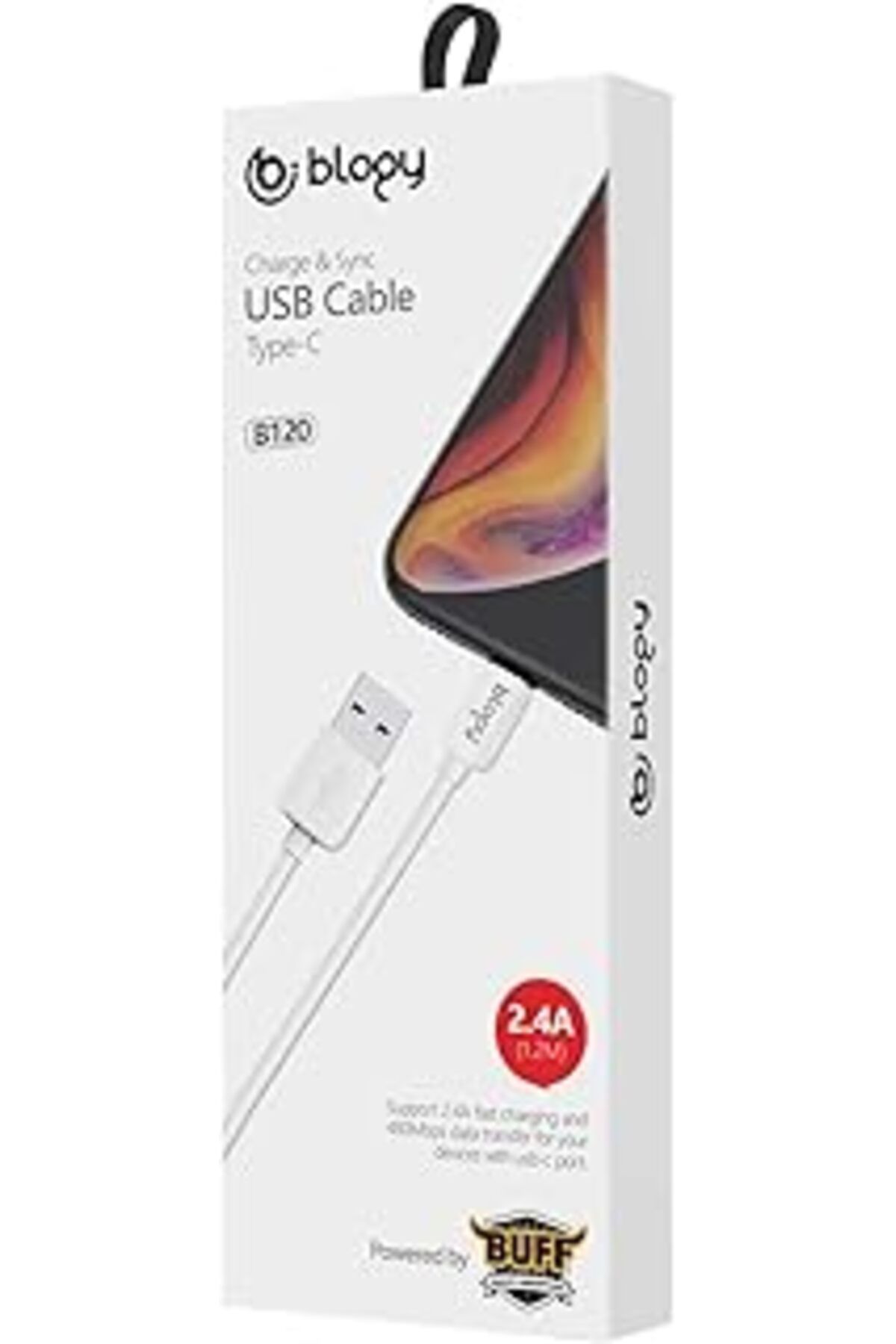 Mu Art Ahşap Blogy Type-C 2.4A Usb Kablo