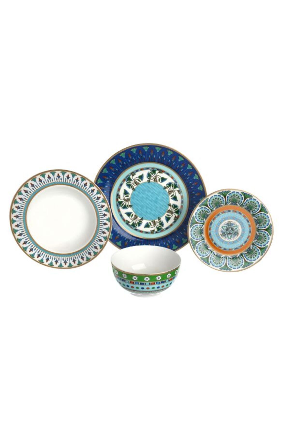 Lucky Art Calista New Bone China Porselen 24 Parça Yemek Takımı