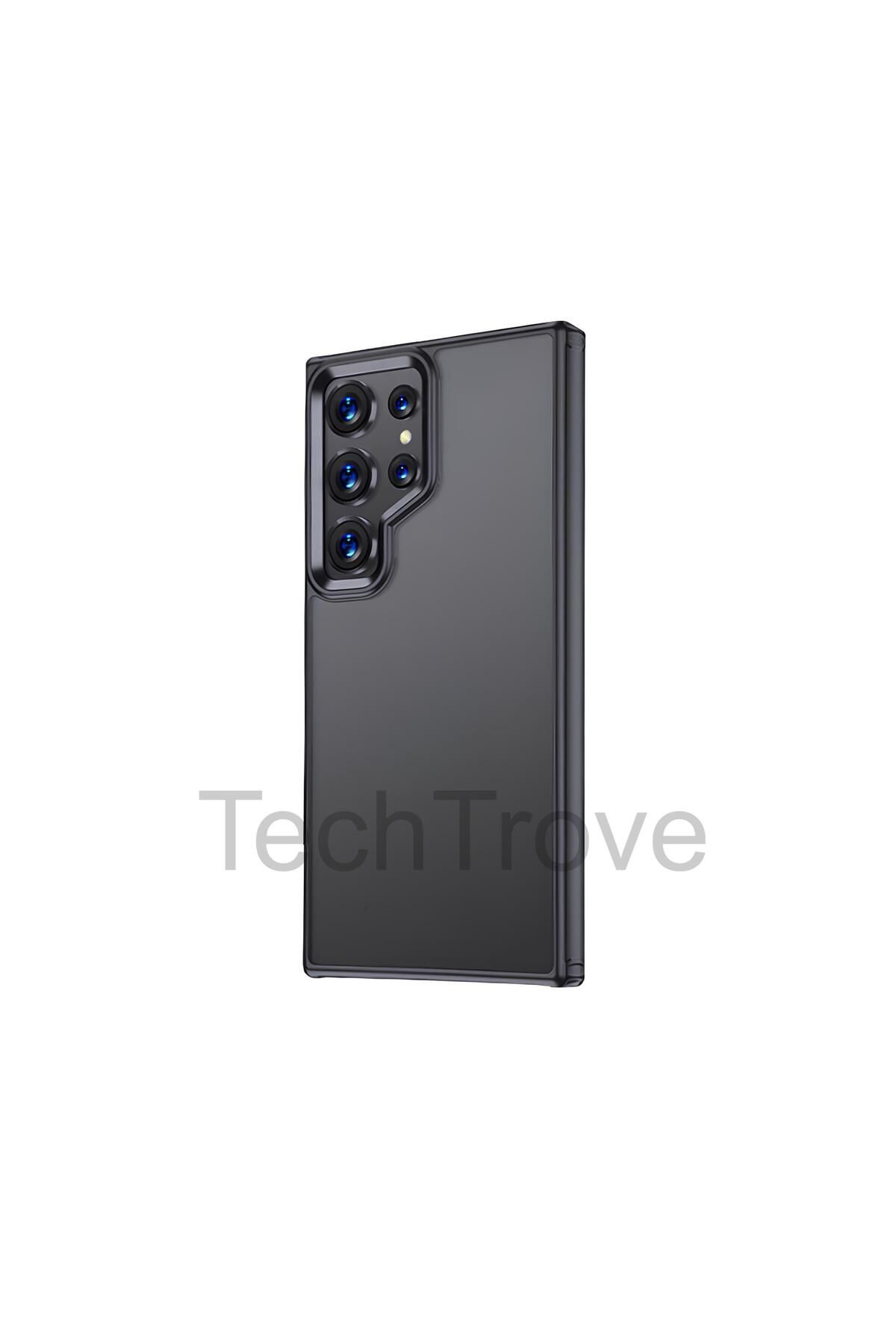 TechTrove Samsung Galaxy S24 Ultra Kılıf Extra Korumalı Arkası Şeffaf Slikon Kapak