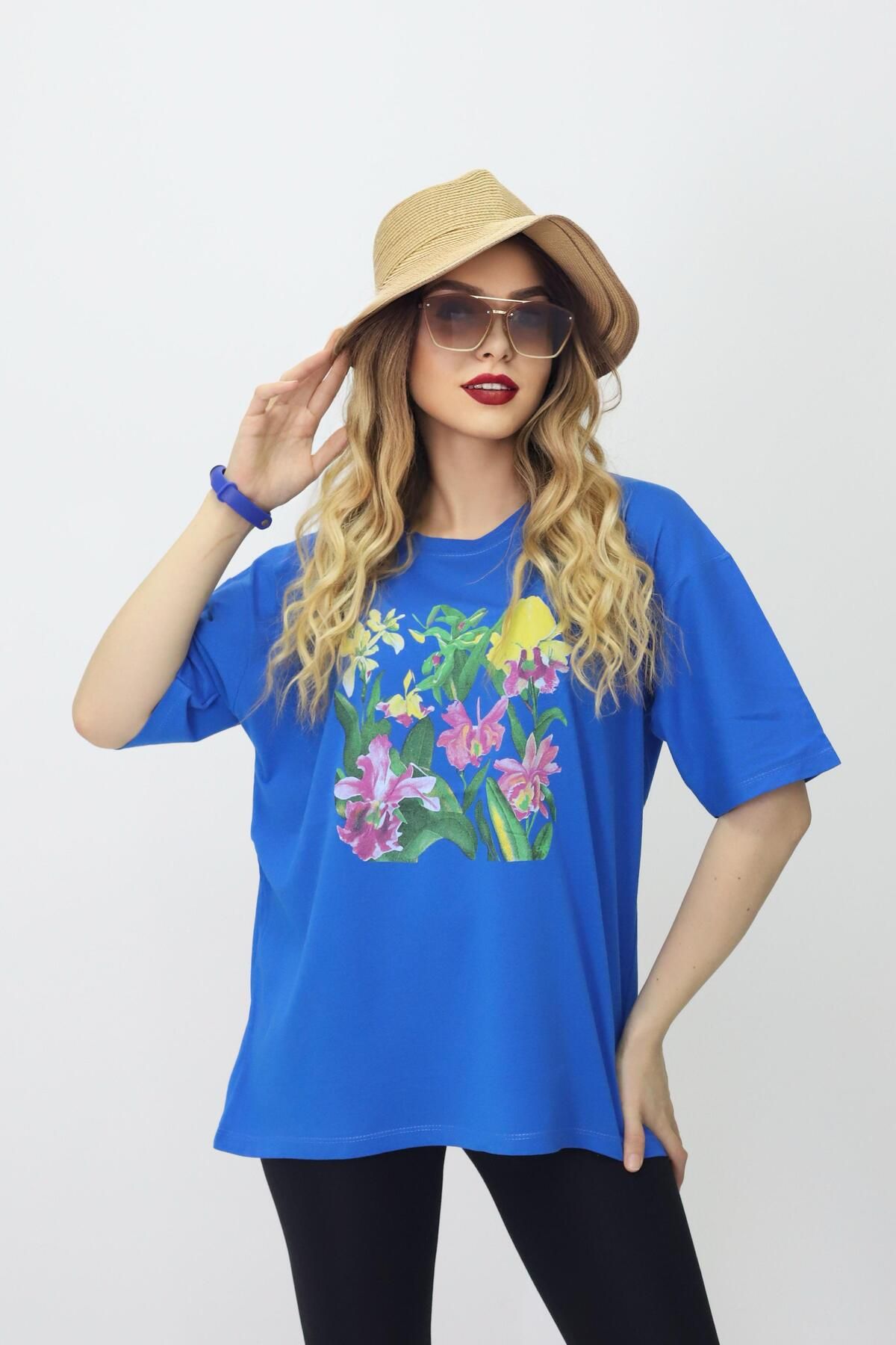 Bala Giyim Baskılı Oversize Kadın T-Shirt