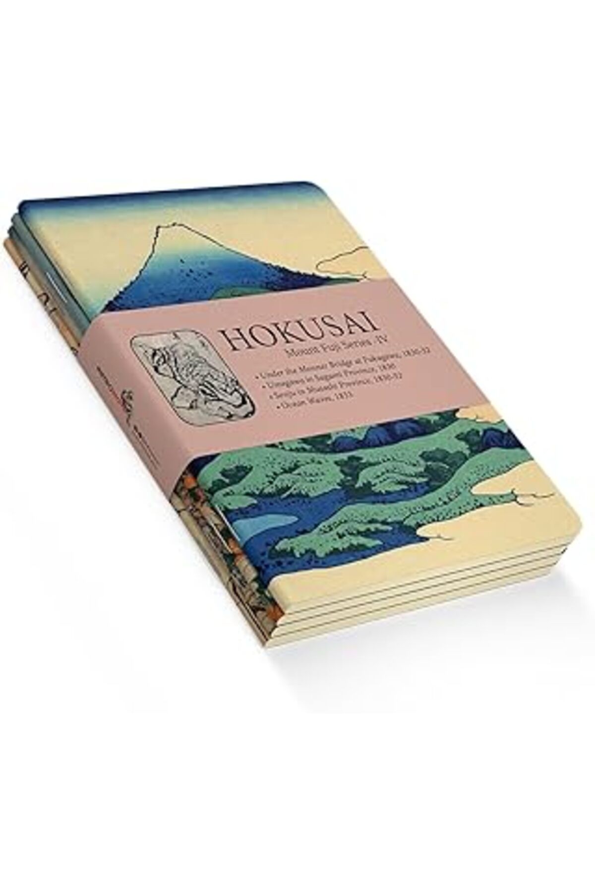 NZM TİCARET Retronote Mount Fuji Series Iv - A5, Hokusai 4'Lü Defter Seti Iv, Çizgisiz, Toplam 256 Sayfa, Her B