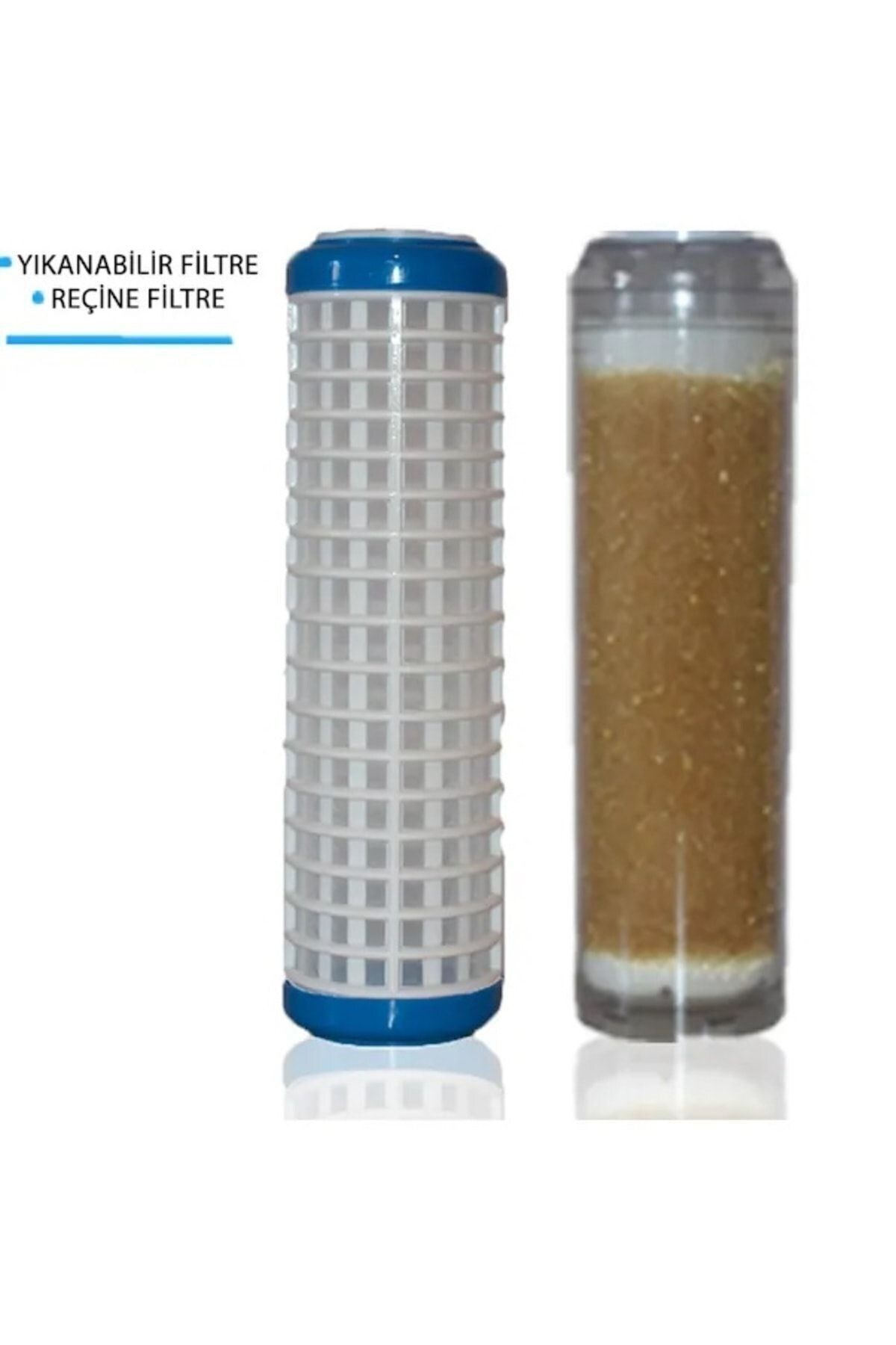 Filter Store Daire Bina Sayaç Girişi 10" Inch 2 Aşama ( Yıkanabilir , Reçine ) Yedek Filtre Seti