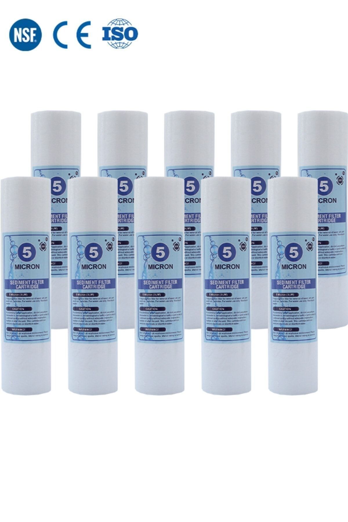 Filter Store Açık Kasa Su Arıtma Cihazı 10 Inc 5 Mikron Sediment Spun Filtre ( 10 Adet )