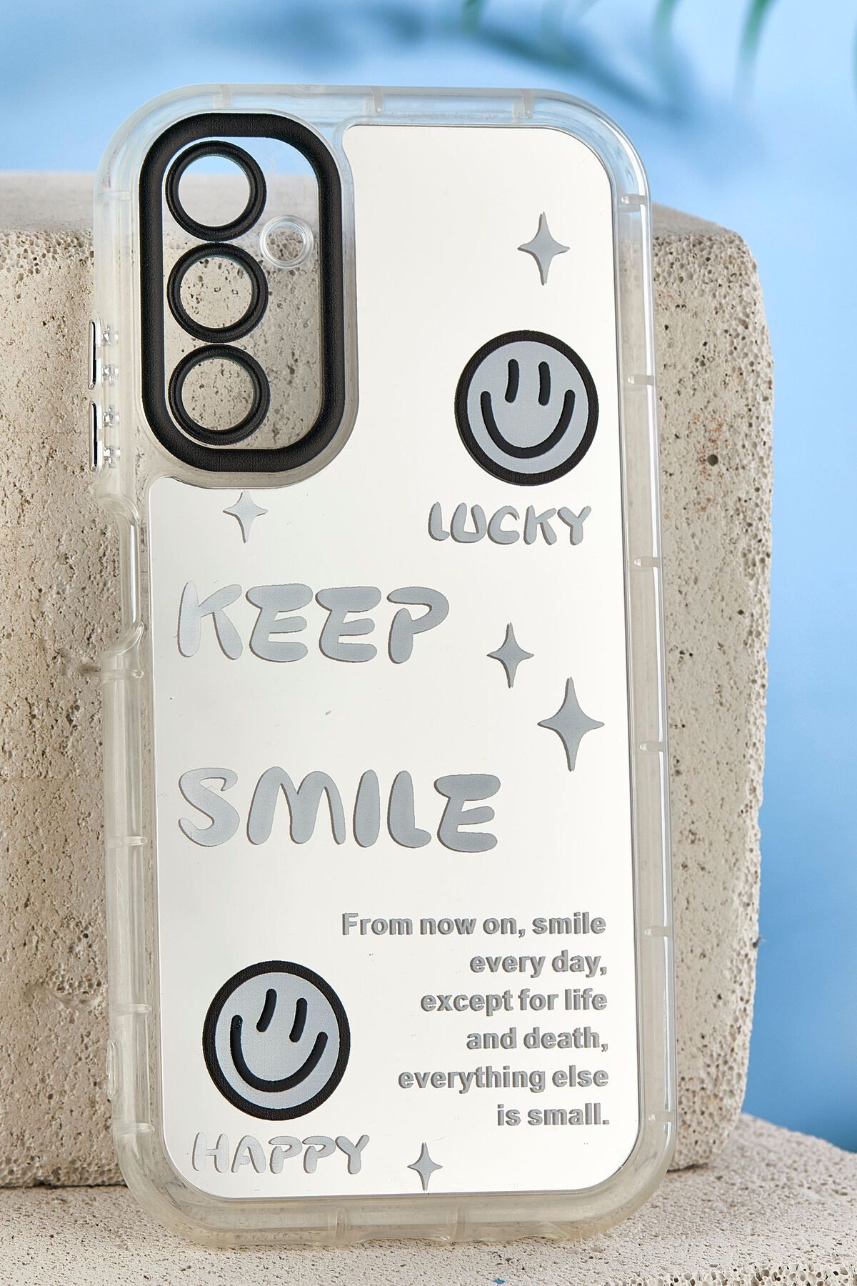 JACK AKSESUAR Samsung Galaxy A05S Uyumlu Kamera Korumalı Aynalı Kenarları Silikon Telefon Kılıfı
