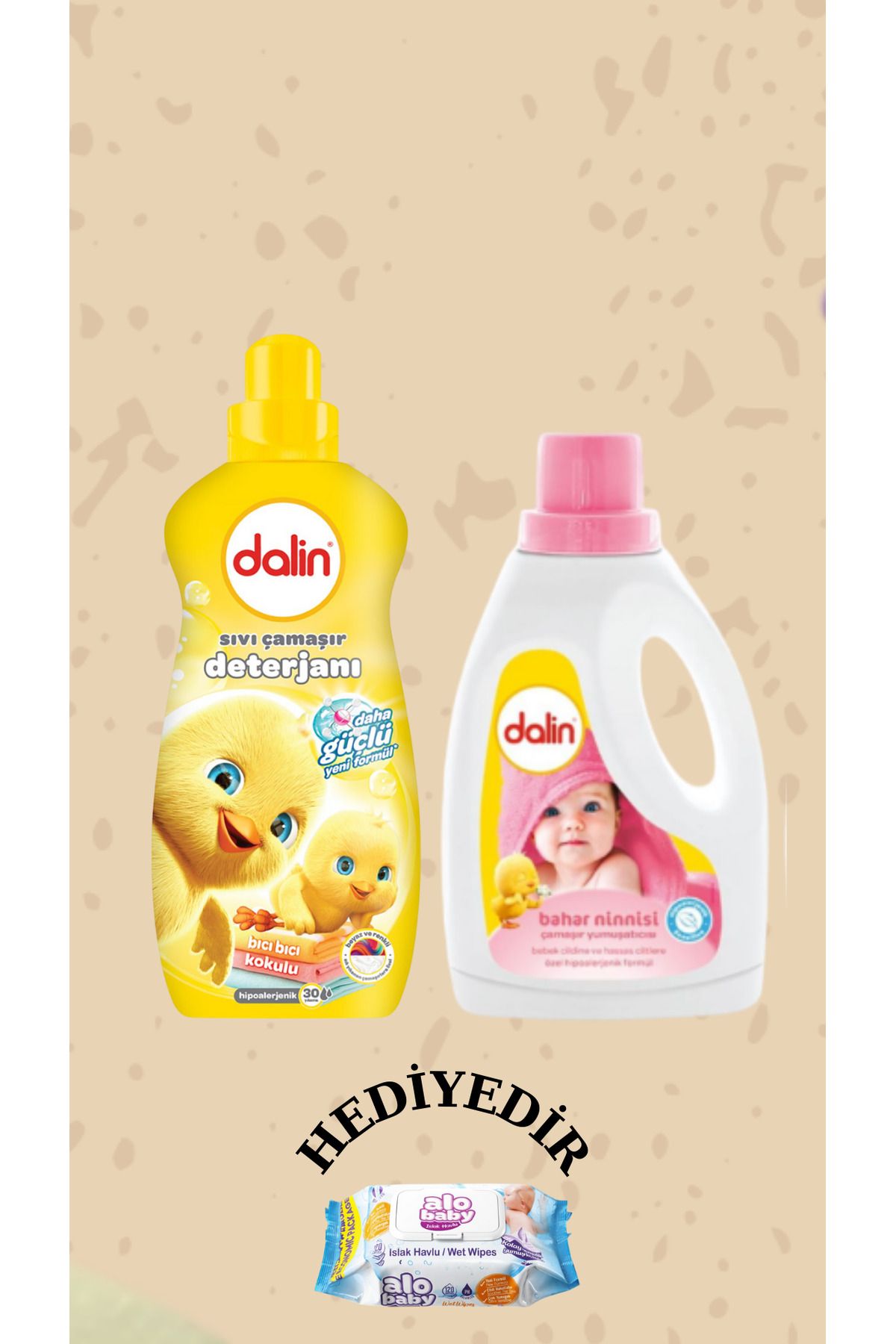 Dalin Çamaşır Deterjanı 1500 ml Yumuşatıcı 1500 ml Bahar Ninnisi