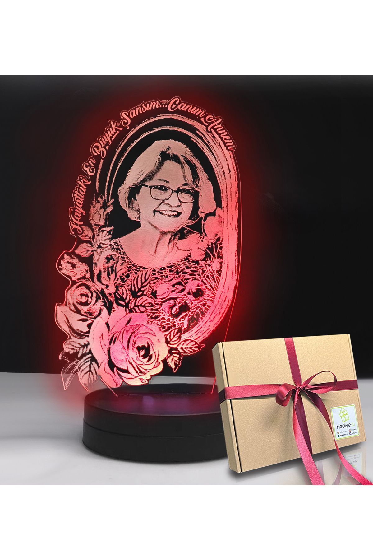 hediye-ci Anneler Günü İçin Özel Resimli 3d Led Gece Lambası