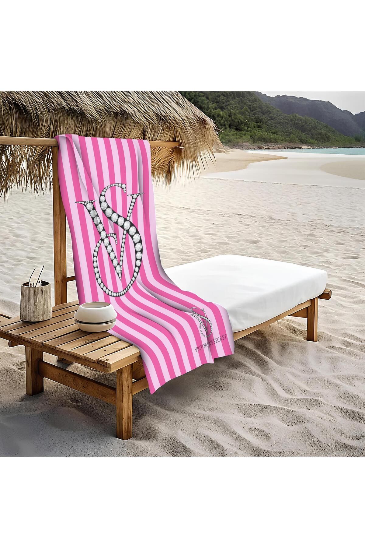 Doruklar Home Collection Dekoratif Modern Desenli Plaj Deniz Havlusu Peştamal 80x160 CM LUX77