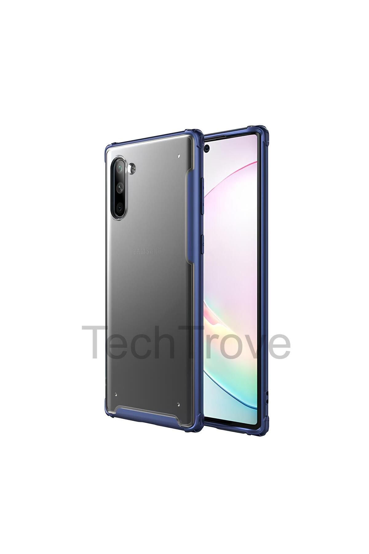 TechTrove Samsung Galaxy Note 10 Kılıf Extra Korumalı Arkası Şeffaf Slikon Kapak