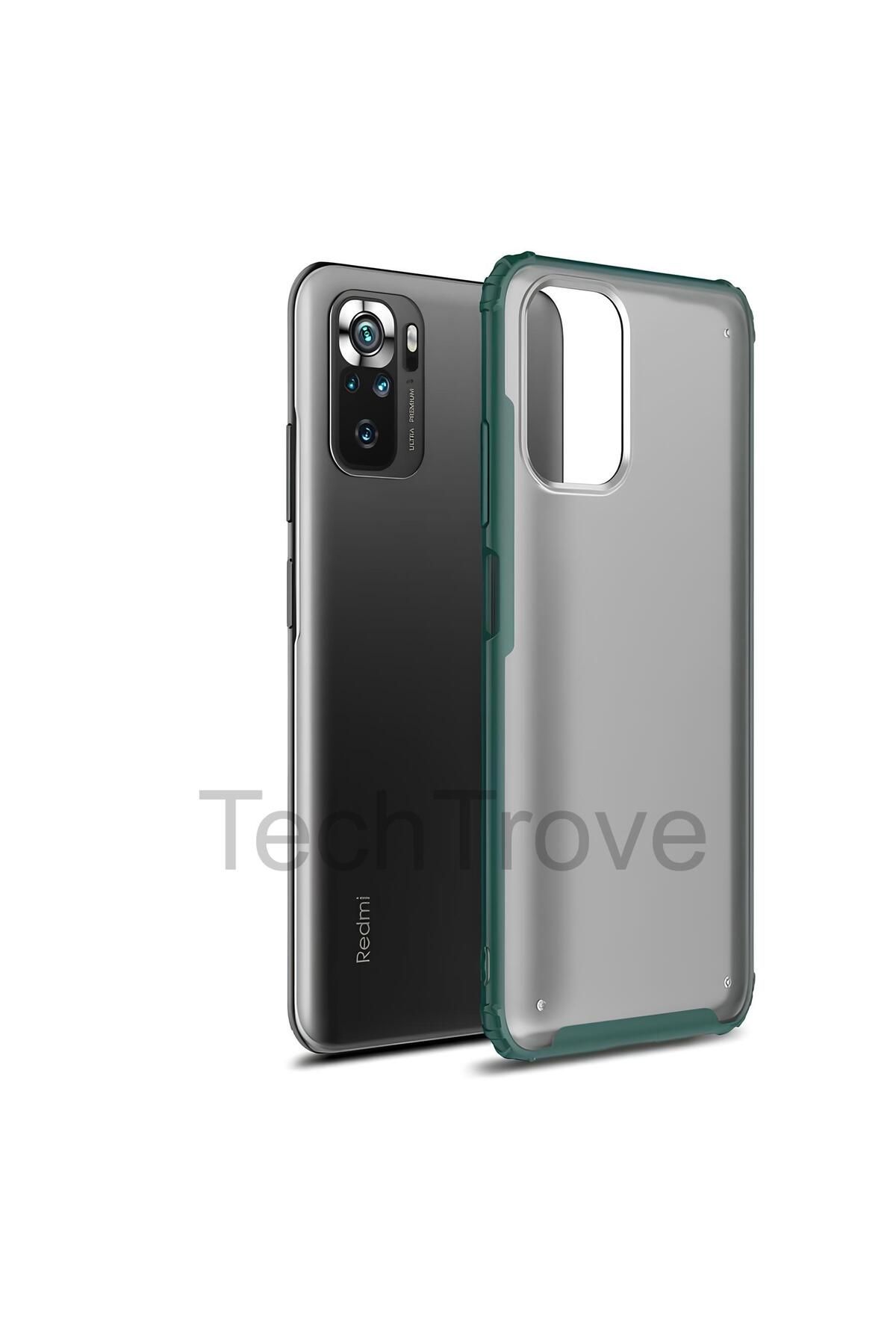 TechTrove Xiaomi Redmi Note 10S Kılıf Extra Korumalı Arkası Şeffaf Slikon Kapak