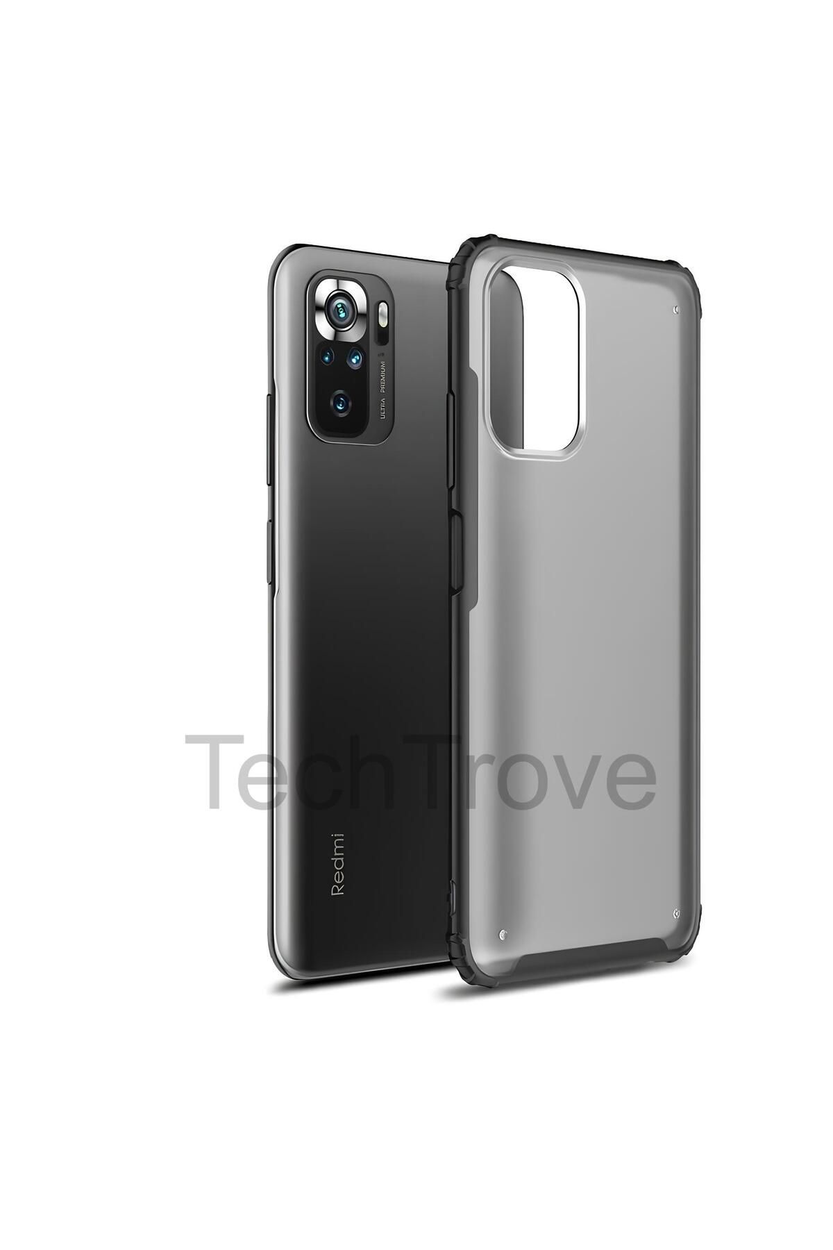 TechTrove Xiaomi Redmi Note 10 Kılıf Extra Korumalı Arkası Şeffaf Slikon Kapak