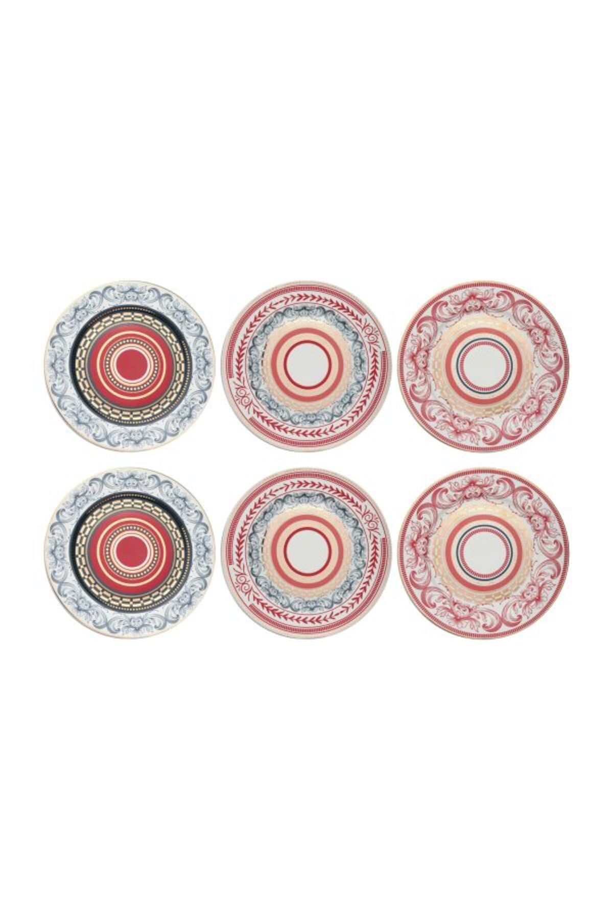 Lucky Art Lancelot New Bone China Porselen 20cm 6lı Servis Tabağı