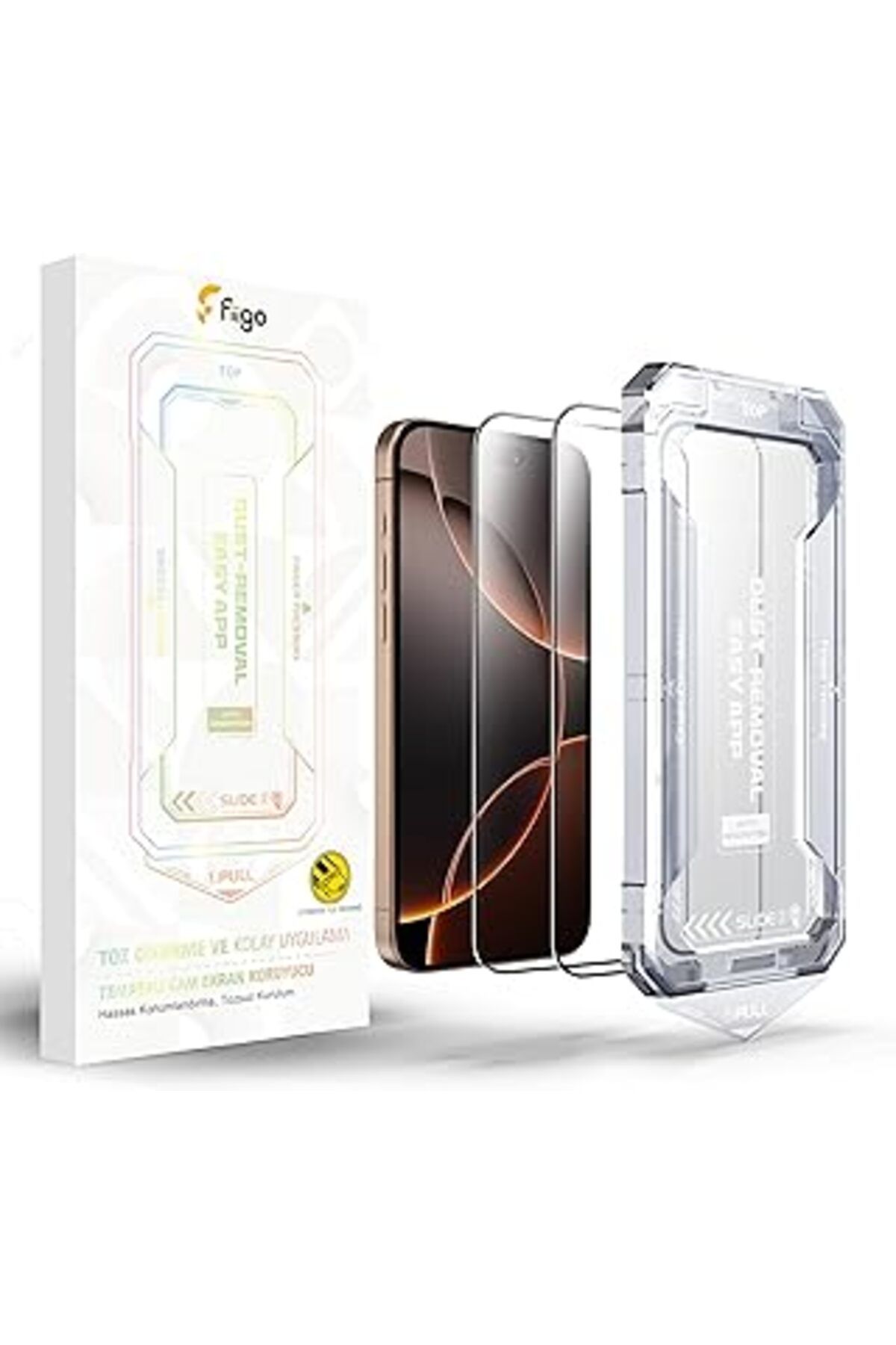 jupiter global bazaar Fiigo Iphone 16 Pro Max Uyumlu Ekran Koruyucu Kolay Kurulum