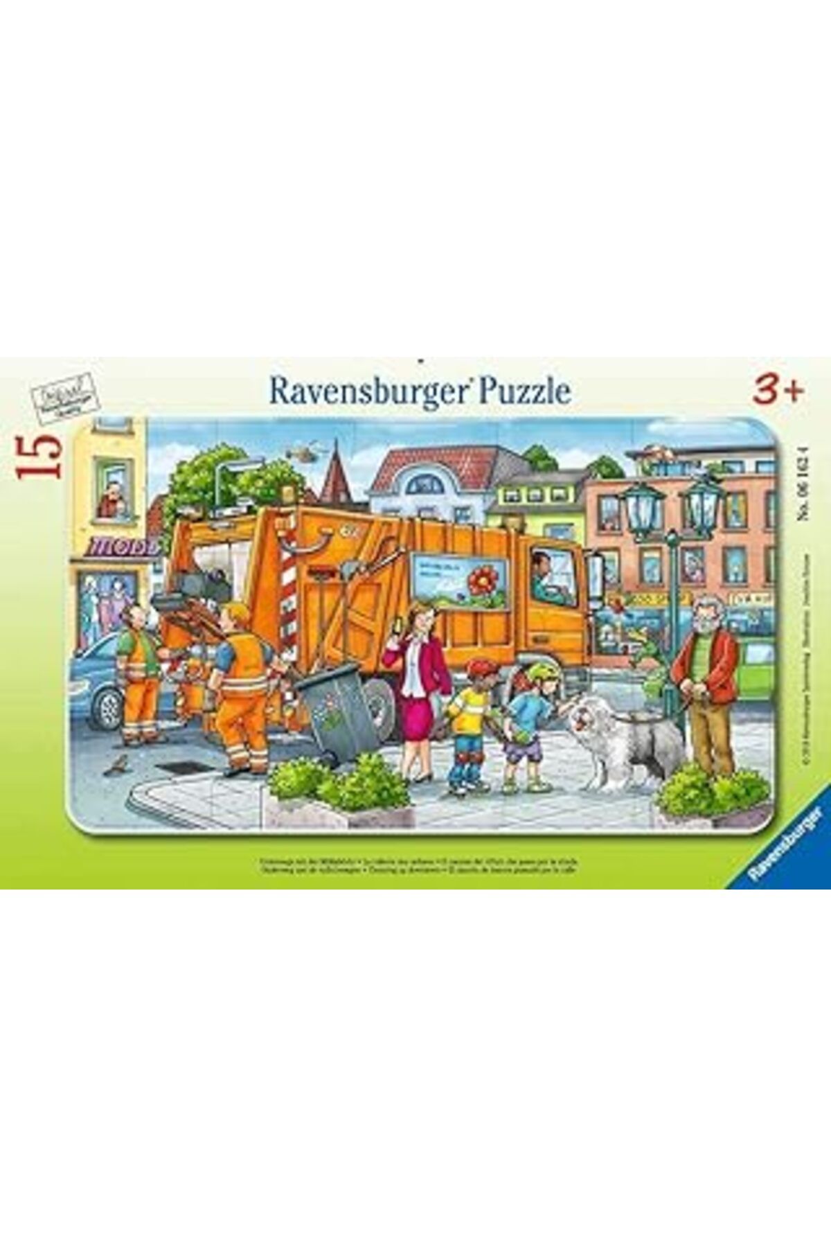 robotrend Ravensburger 61624 Çöp Toplama Kamyonu Çocuk Puzzle, 15 Parça