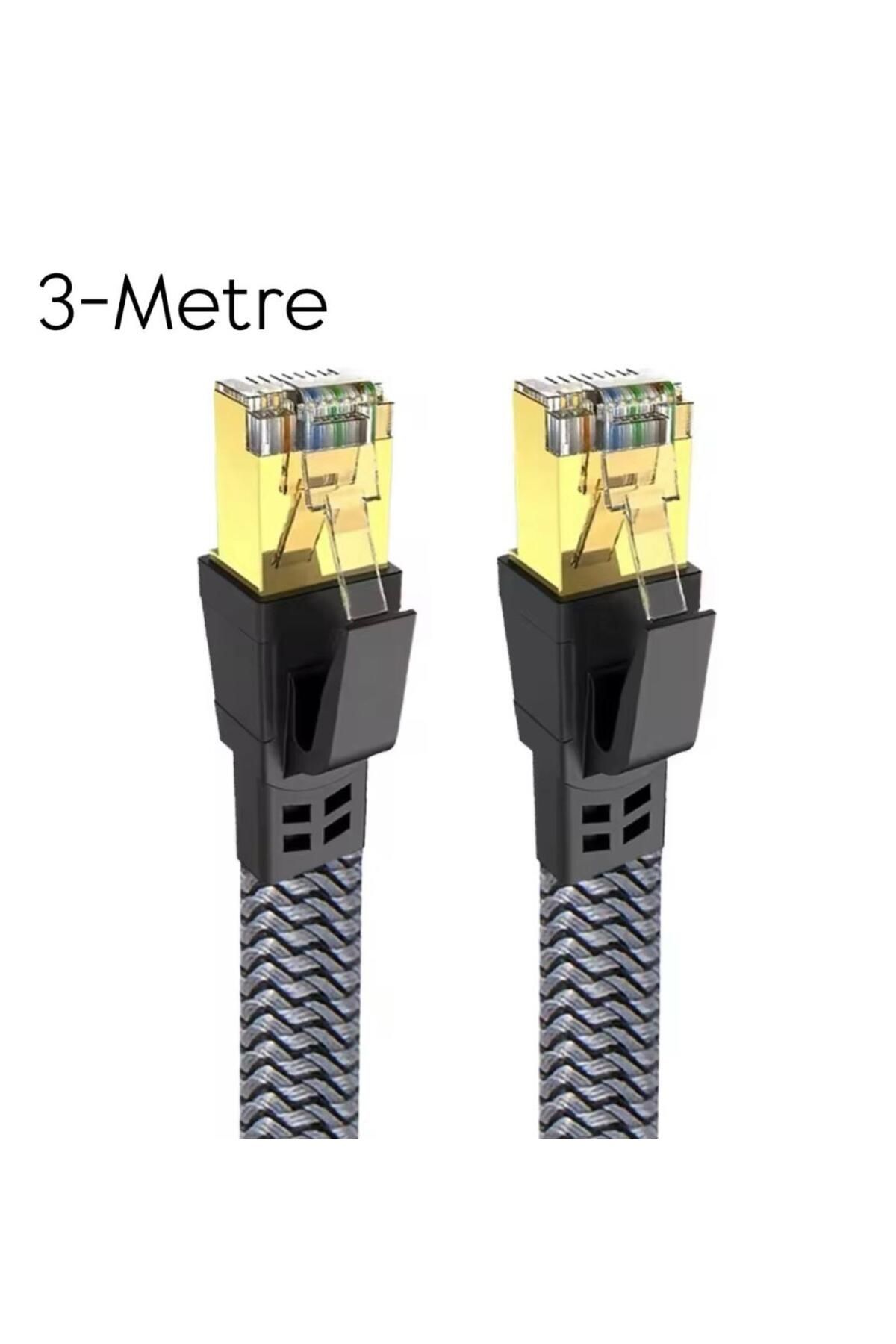 sonx Cat 8 LAN Kablosu –Ethernet Kablosu Örgü Kaplama, Yüksek Hızlı – 1m 2m 3m 5m 10m”