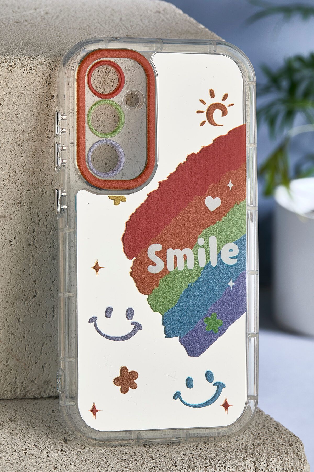 JACK AKSESUAR Samsung S23 FE Uyumlu Kamera Korumalı Aynalı Kenarları Silikon Telefon Kılıfı