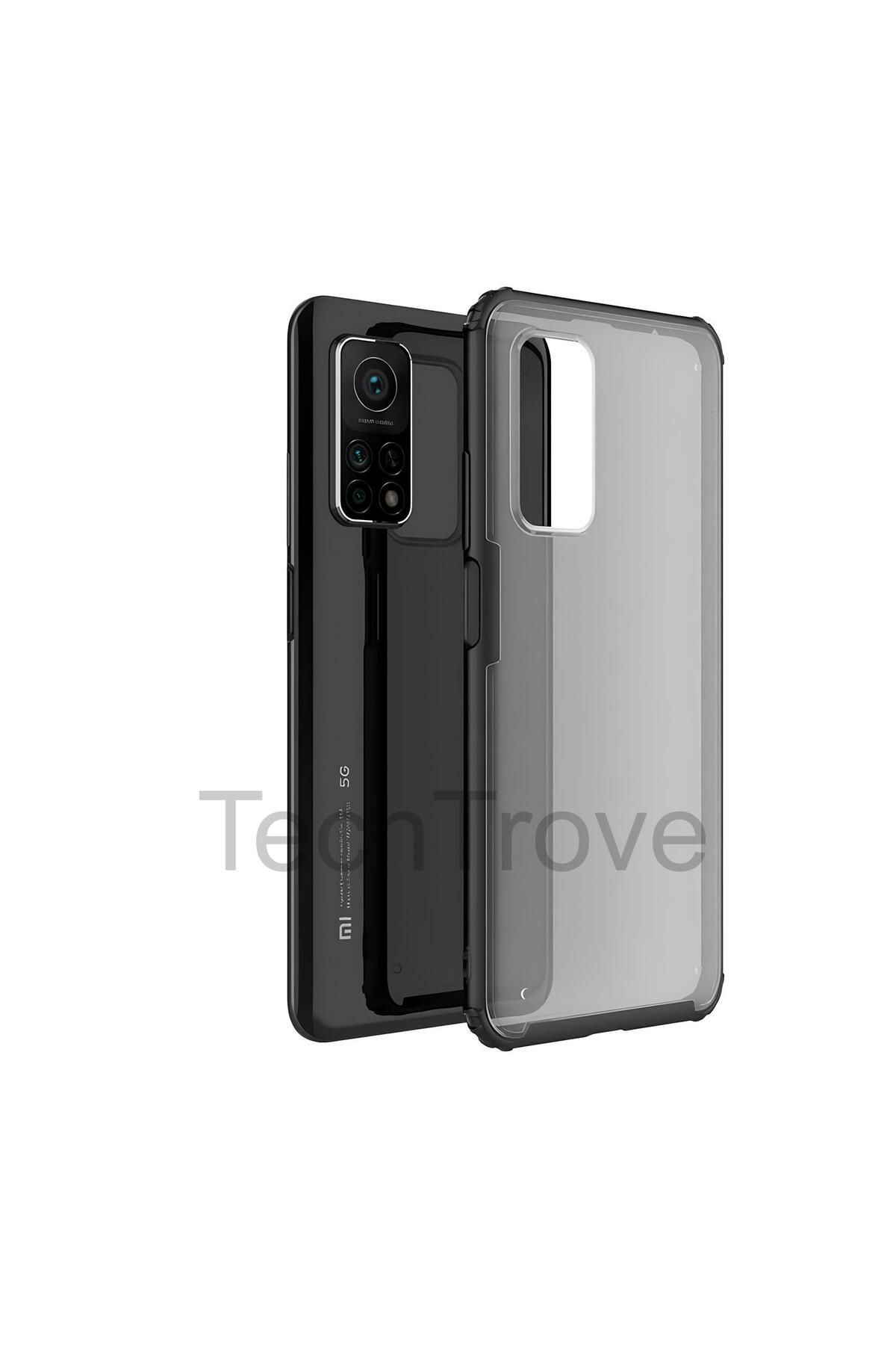 TechTrove Xiaomi Mi 10T Kılıf Extra Korumalı Arkası Şeffaf Slikon Kapak