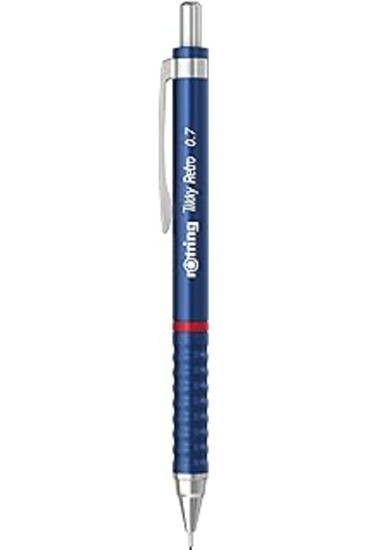 Mu Art Rotring Tikky Retro Versatil Mekanizmali Kalem Metalik Mavi 0.7 Mm