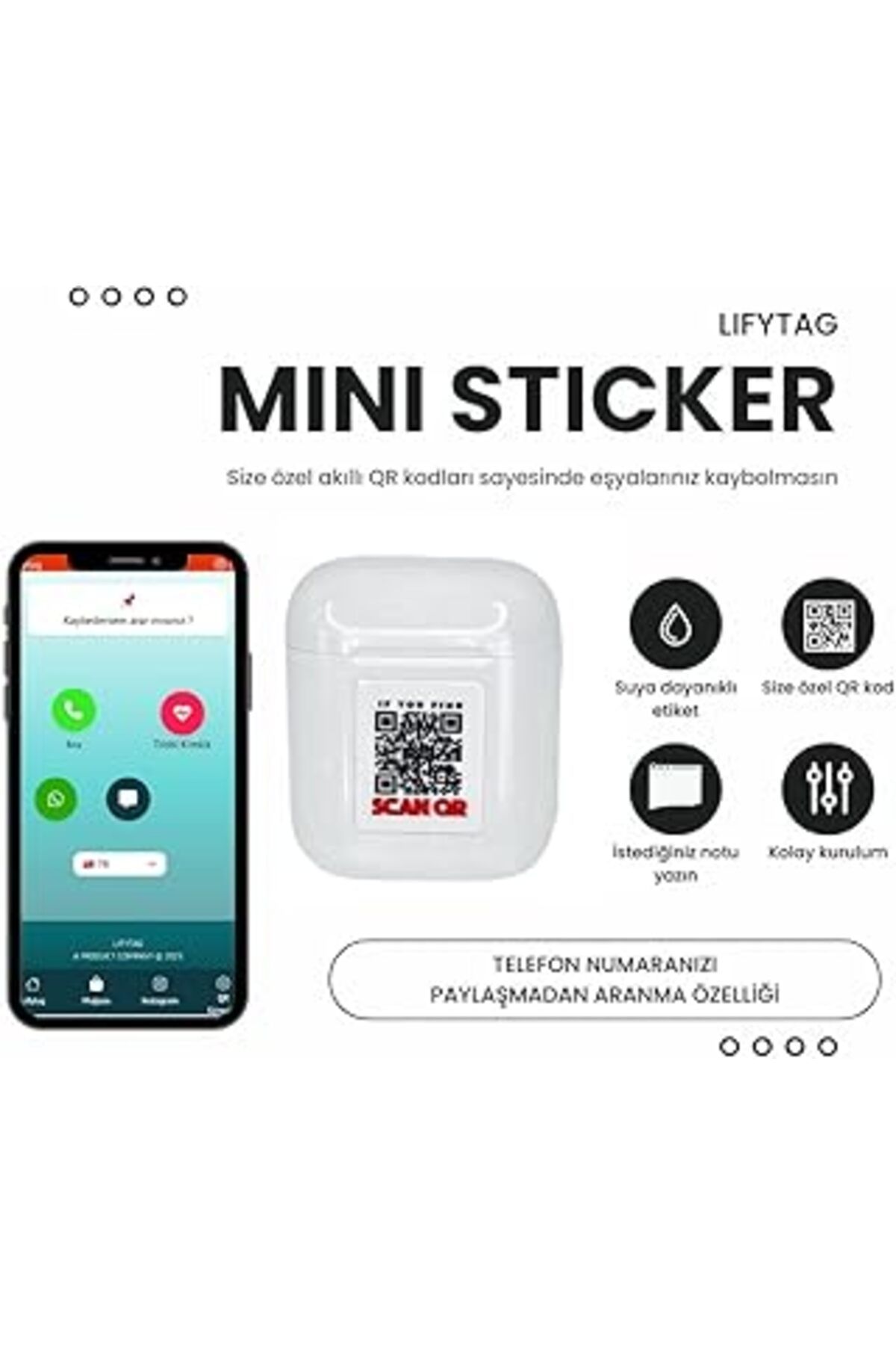 DENİZBİLİŞİM Lifytag Akıllı Qr Kimlik - 4 Adet