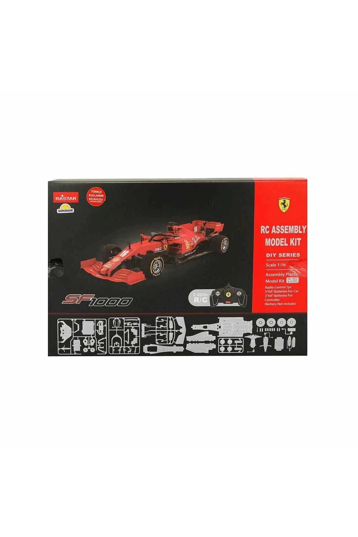 karadağsb 31961 Ferrari Sf1000 Uzaktan Kumandalı Model Araç Montaj Kiti 1:16 -Sunman