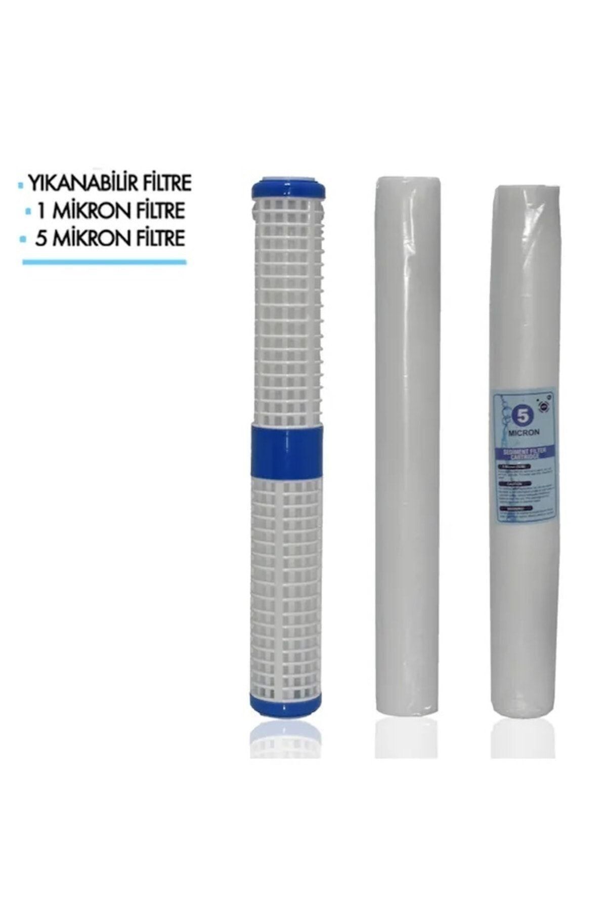 Filter Store Daire Bina Girişi 20'' Inch 3 Aşama Yedek Filtre Seti Yık-1m-5m