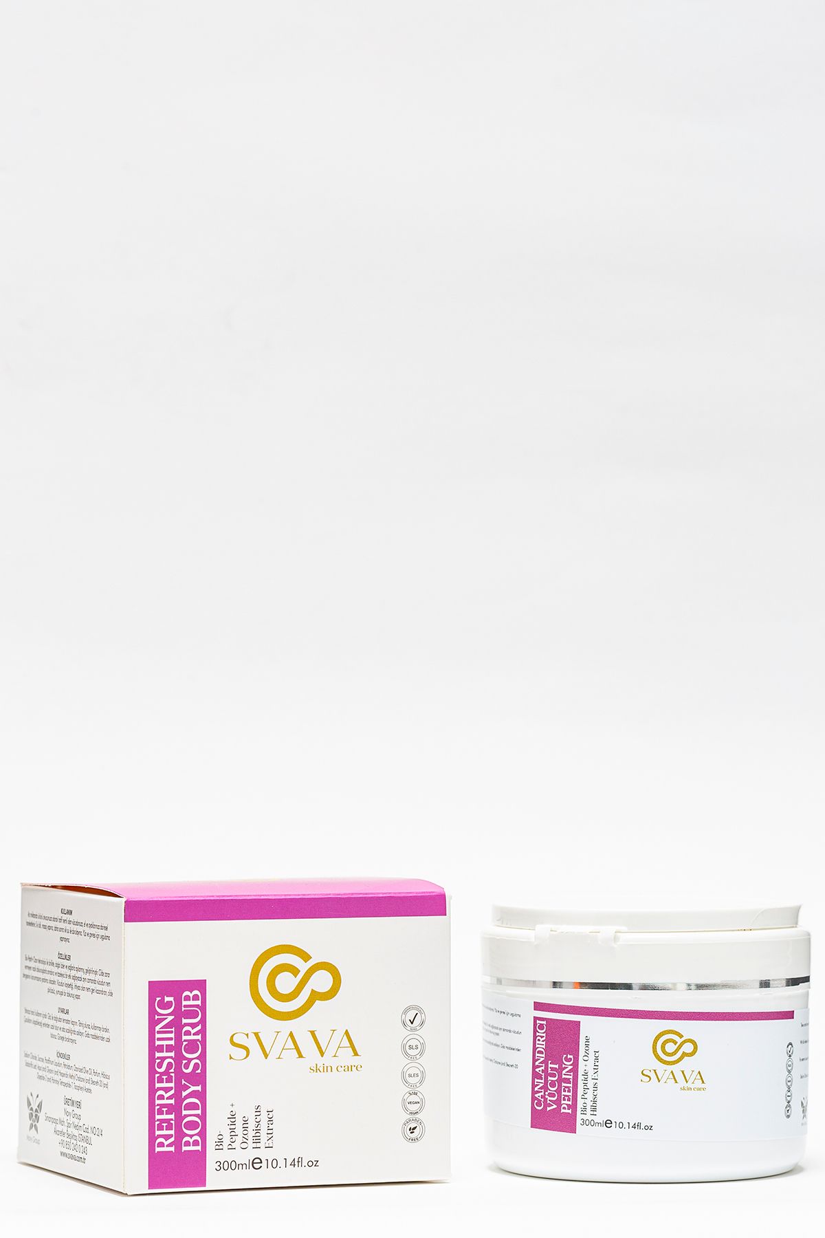 Svava Canlandırıcı Vücut Peeling | Bio-Peptit + Ozon | 300 ml
