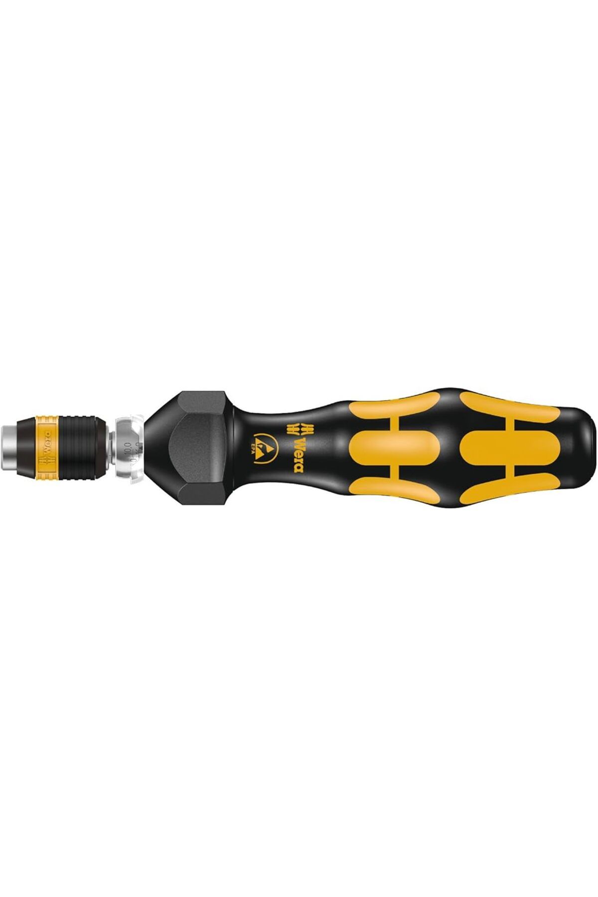Pazarcan Wera 7430 Kraftform Esd, Ayarlanabilir Torklu Tornavida, Hızlı Değiştirme Mandrenli Rapidaptor, 1/4