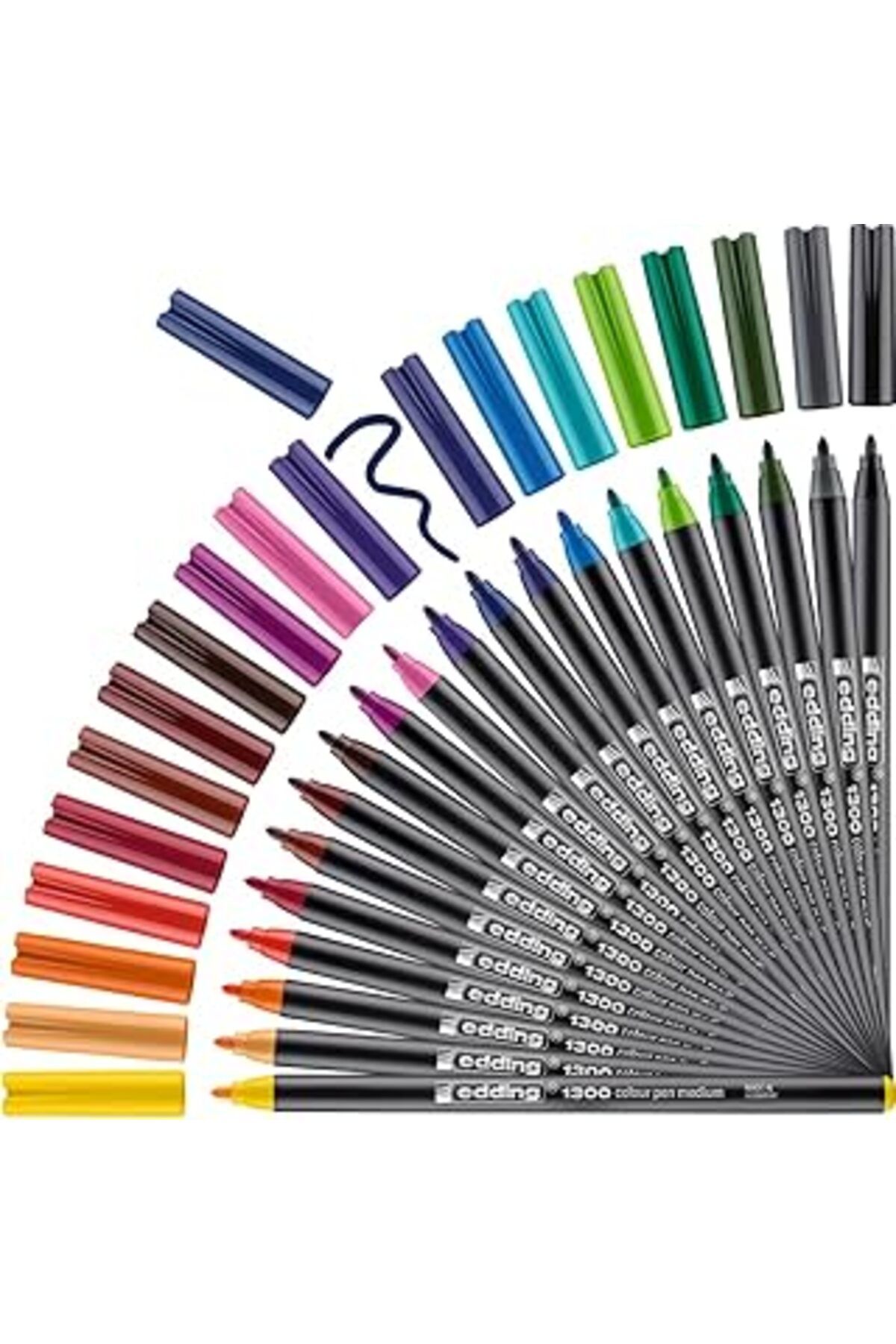 Mu Art Ahşap Edding 1300 Keçeli Kalem - Çok Renkli - 20 Kalem - 2 Mm Yuvarlak Uç