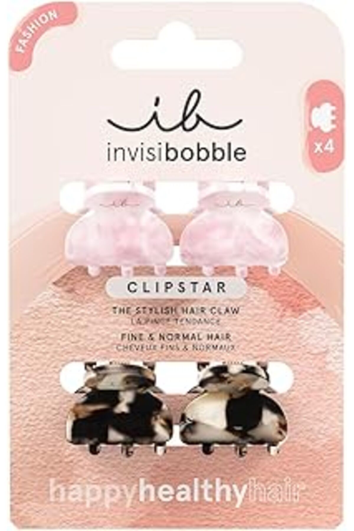 DENİZBİLİŞİM Invisibobble Clipstar Petit Dört Küçük Saç Tokası - Ince Ve Ince Saçlar Için - Modaya Uygun Mini Sa