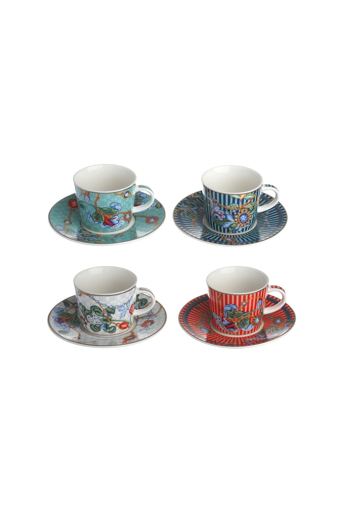 Lucky Art Chantelle New Bone China Porselen 4lü Çay Fincanı Seti
