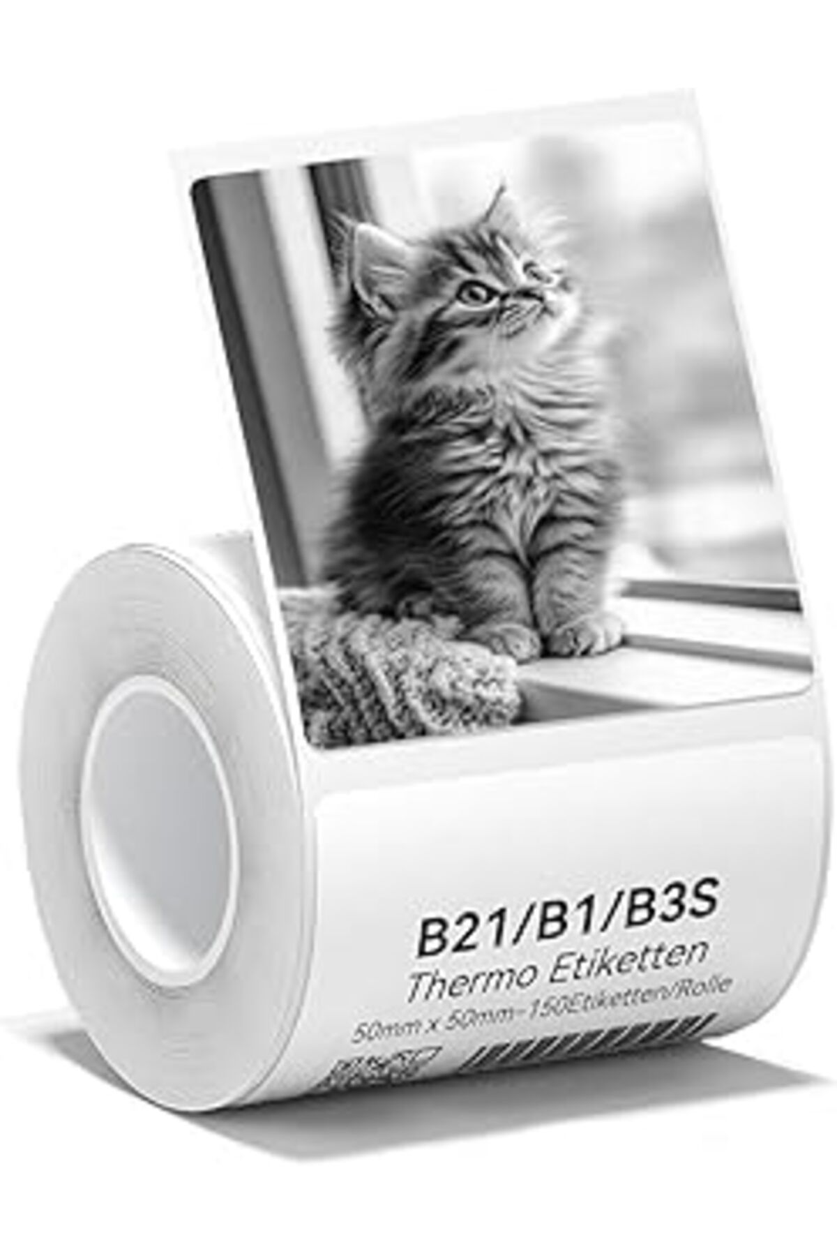 robotrend Niimbot 1 X Etiket B1 B21 B3S Etiket Yazıcısı Ile Uyumlu, 50 X 50 Mm Etiket Kağıdı, Beyaz Etiket Ka