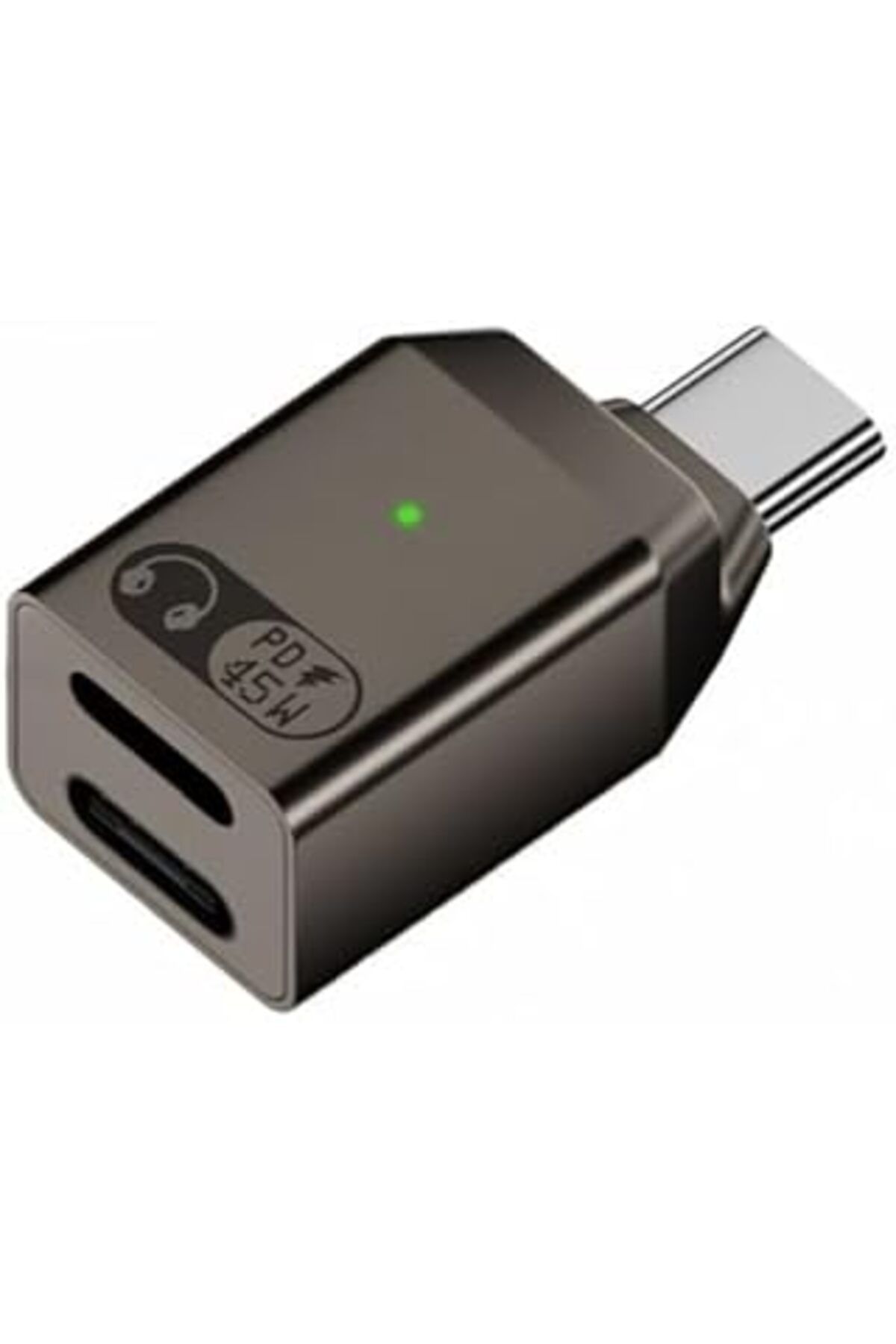 Mu Art Ahşap Livx Type C To Type C Ve Lightning 45W Hızlı Şarj Kulaklık Dönüştürücü Otgcl