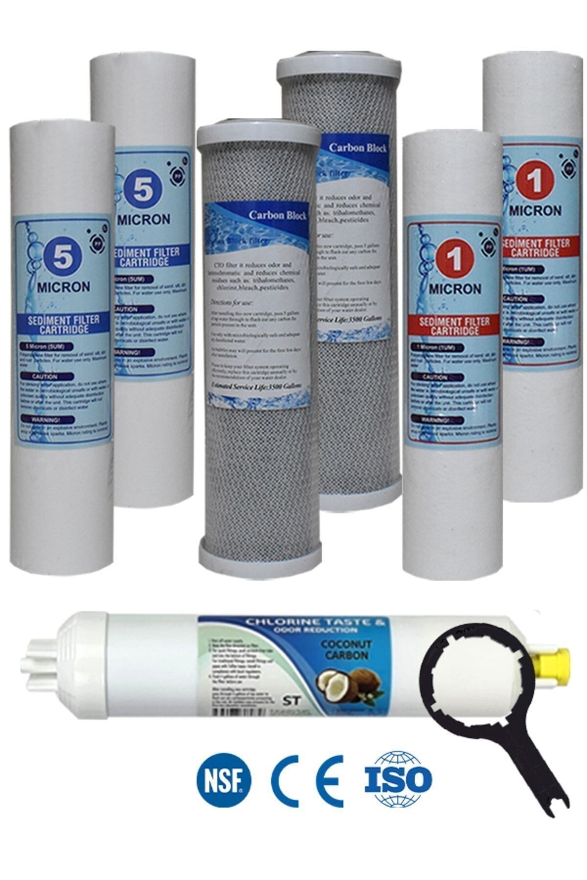Filter Store Açık Kasa Su Arıtma Cihazı 4 Aşama Yıllık Filtre Bakım Seti
