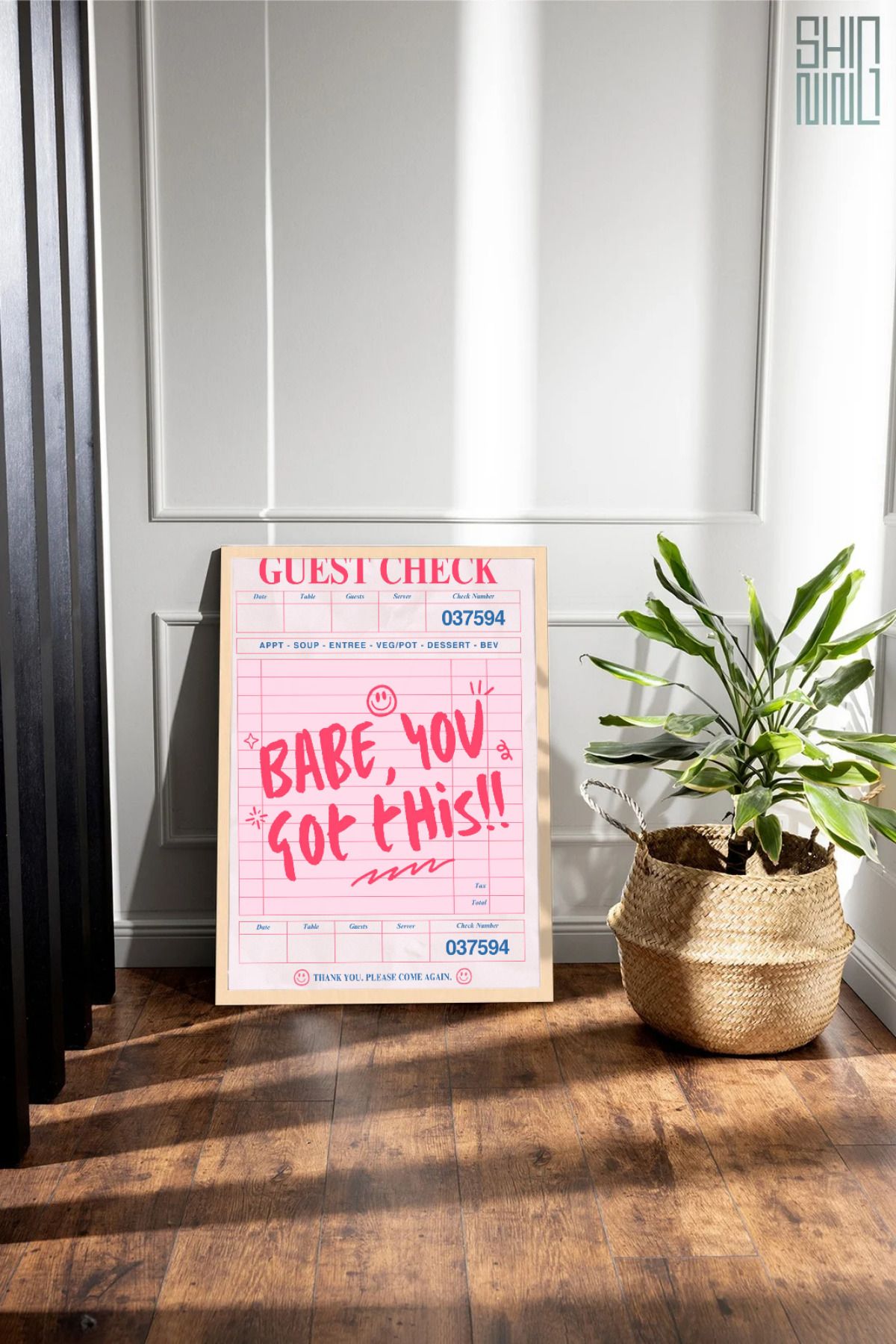 Home Çerçeveli "Babe you got this" Tasarım Tablo