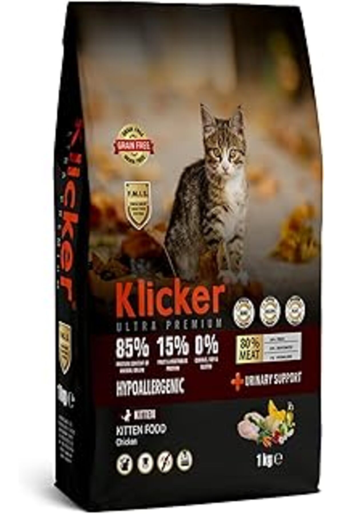 karadağsb Klicker Tahılsız Yavru Kedi Maması Tavuklu 1Kg