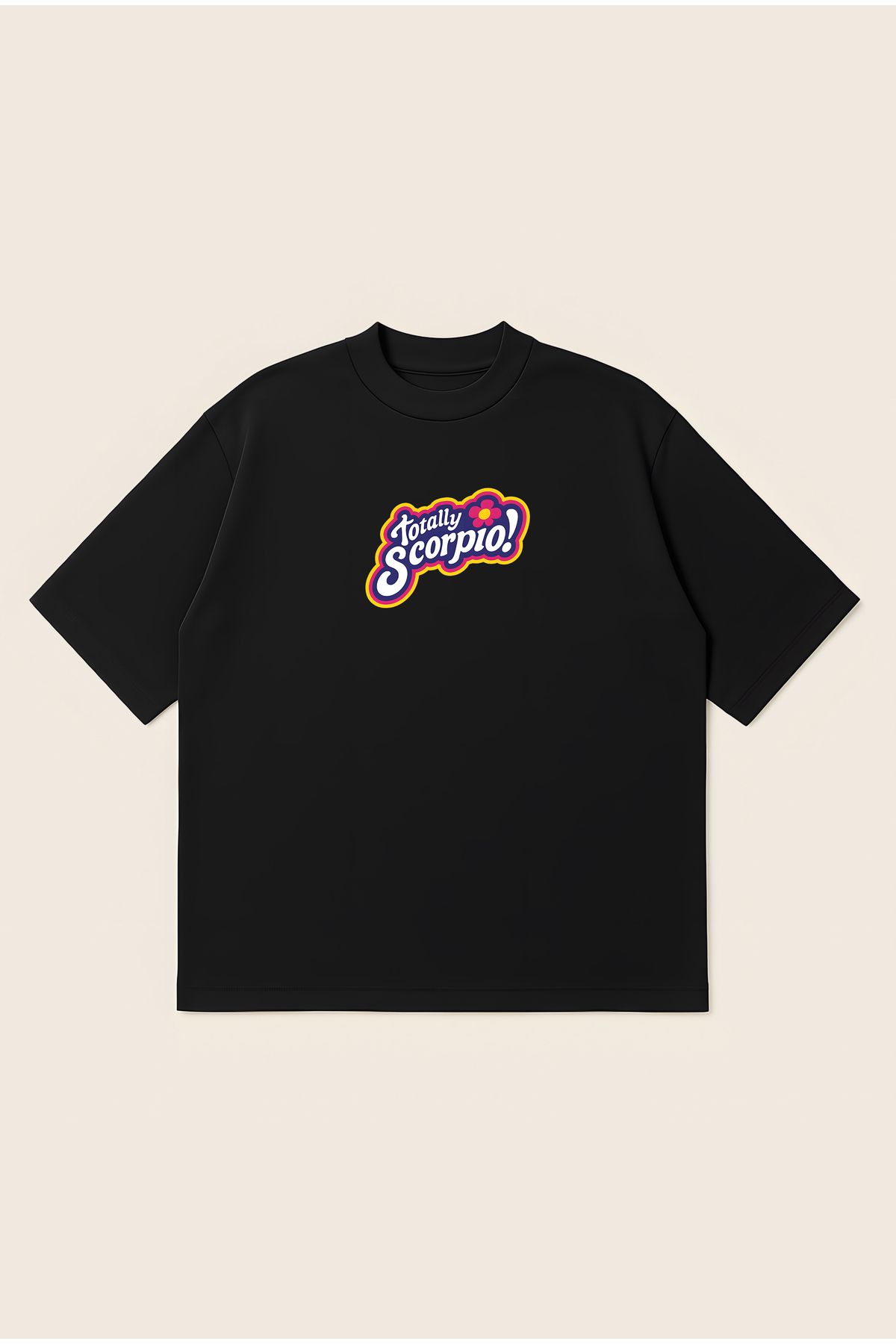 Moon Dancer Scorpio Unisex Oversize Baskılı Boxy Fit Kalın Kumaşlı T-shirt