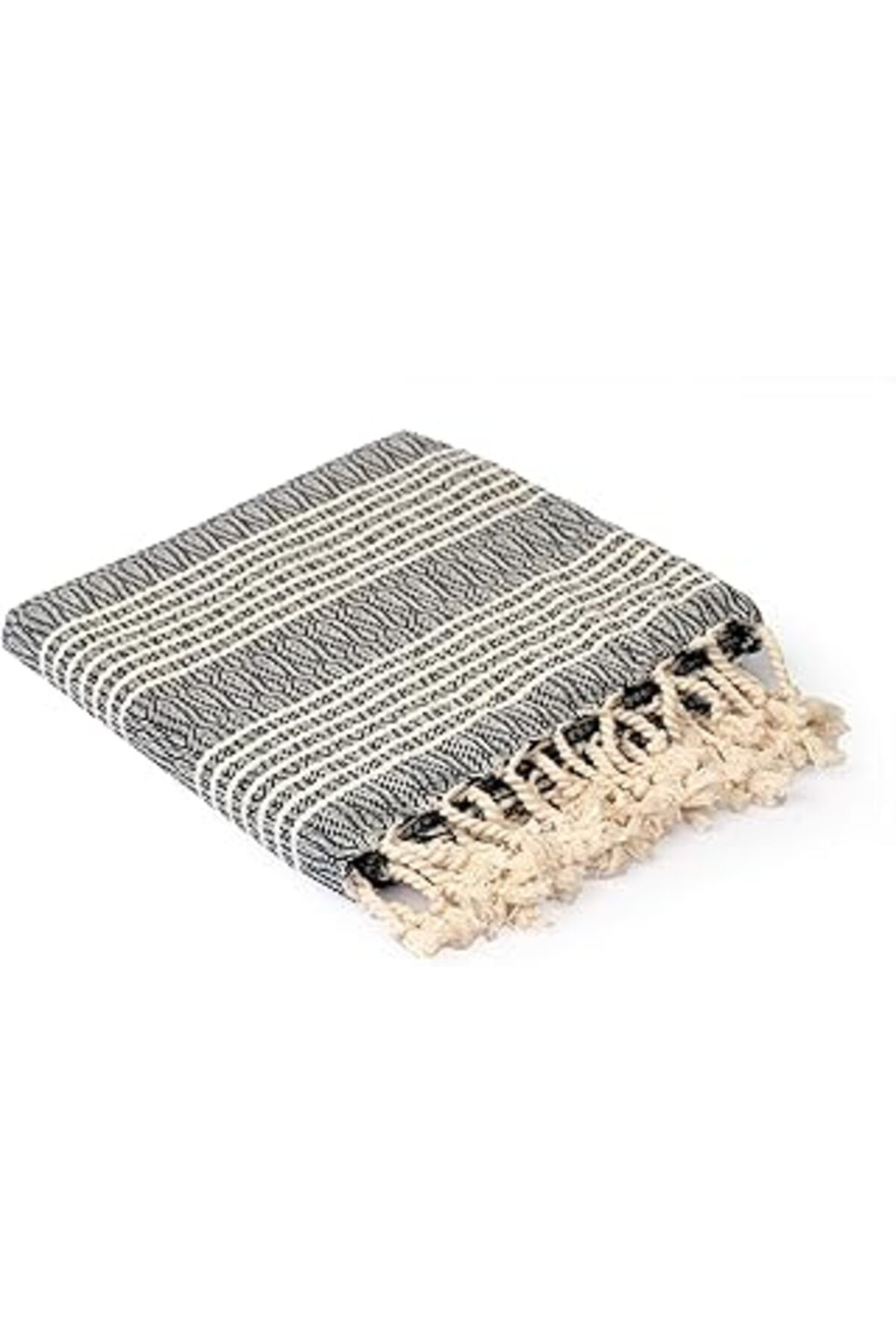 NZM TİCARET Yaprak Peştemal Plaj Havlusu Sauna, Yoga, Fitness Çok Amaçlı Kullanım. 100x180cm (KOYU GRİ)