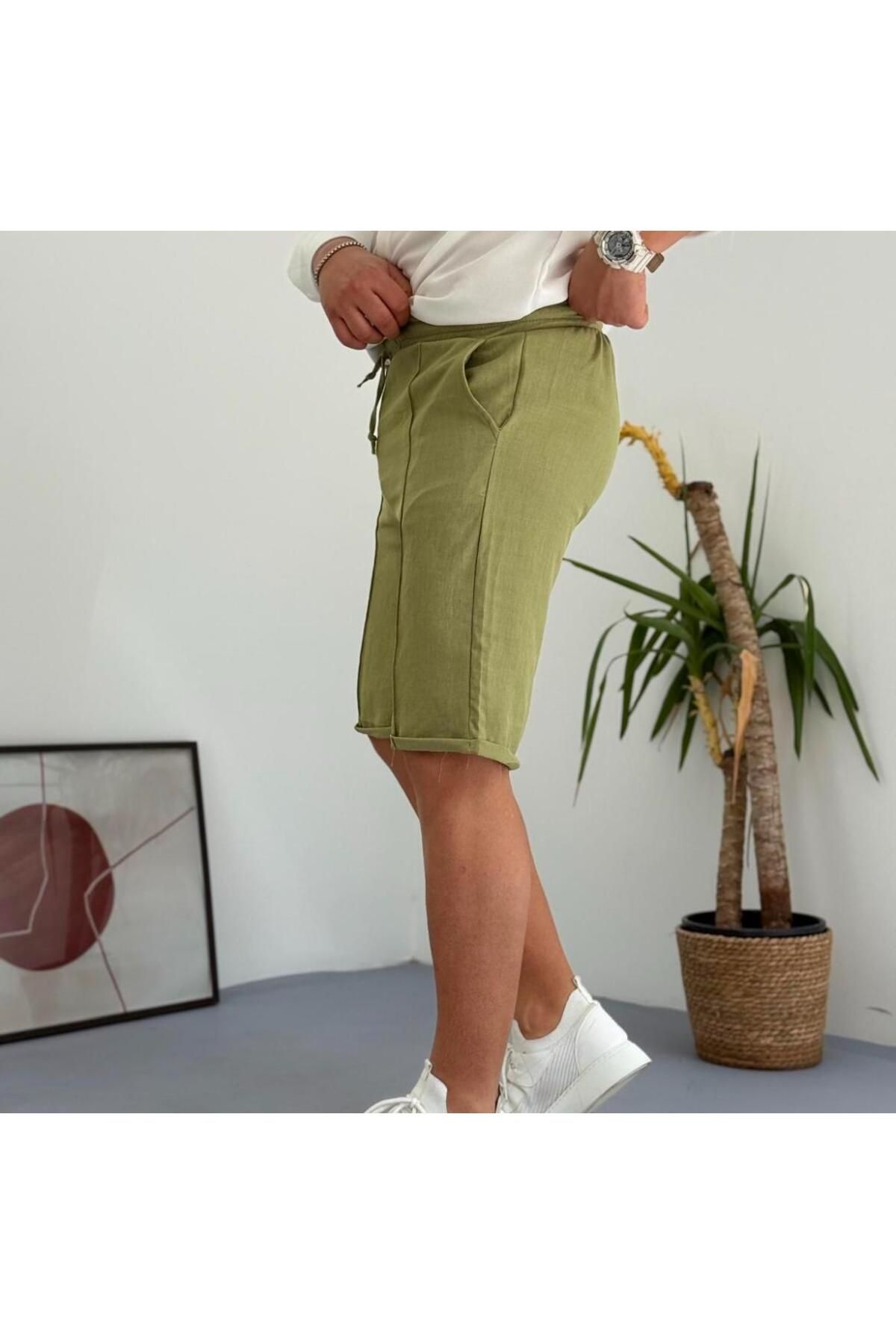 LC Waikiki İp Bağlamalı Keten Erkek Gabardin Şort
