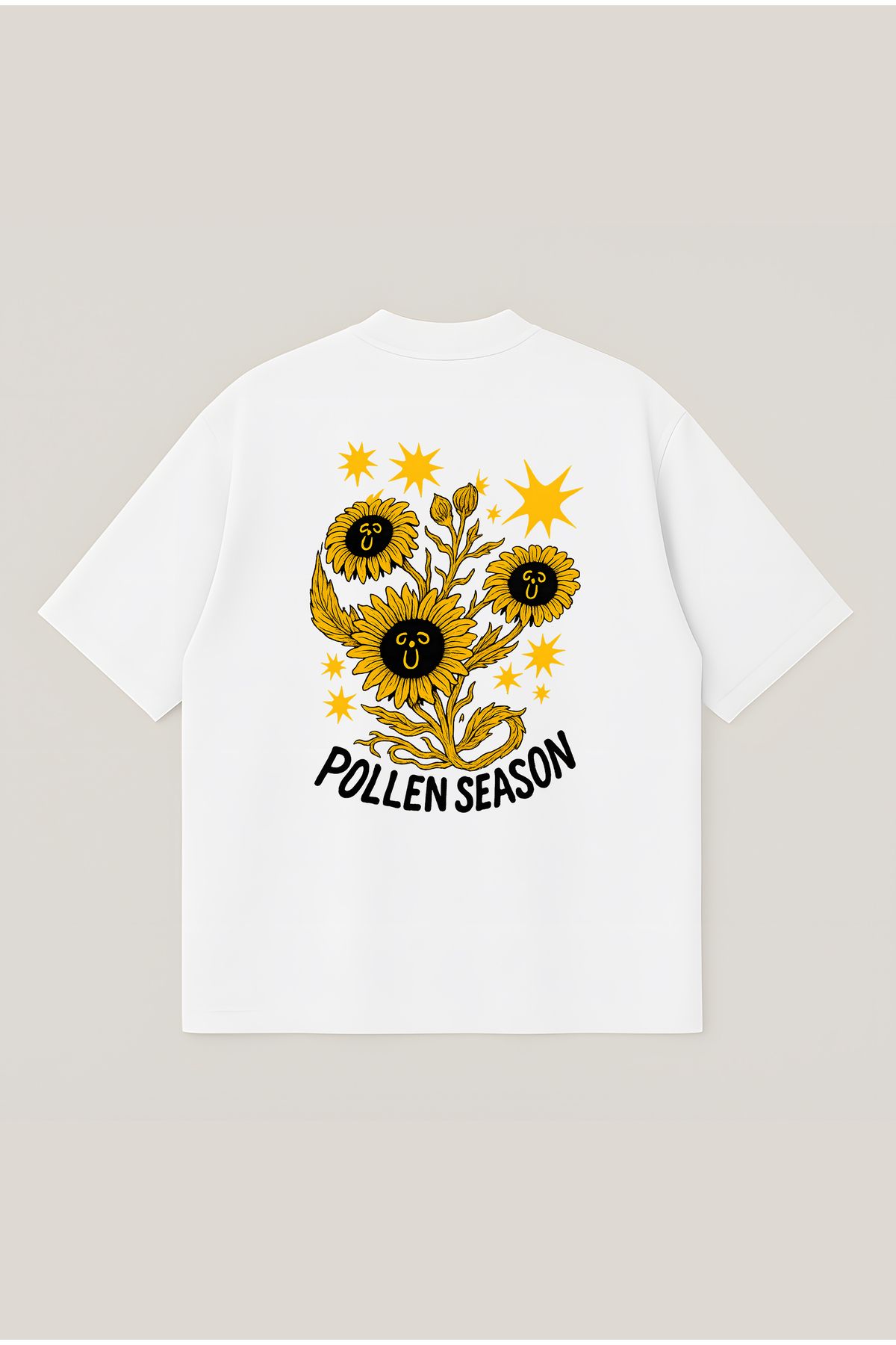 Moon Dancer Polen Unisex Oversize Baskılı Boxy Fit Kalın Kumaşlı T-shirt
