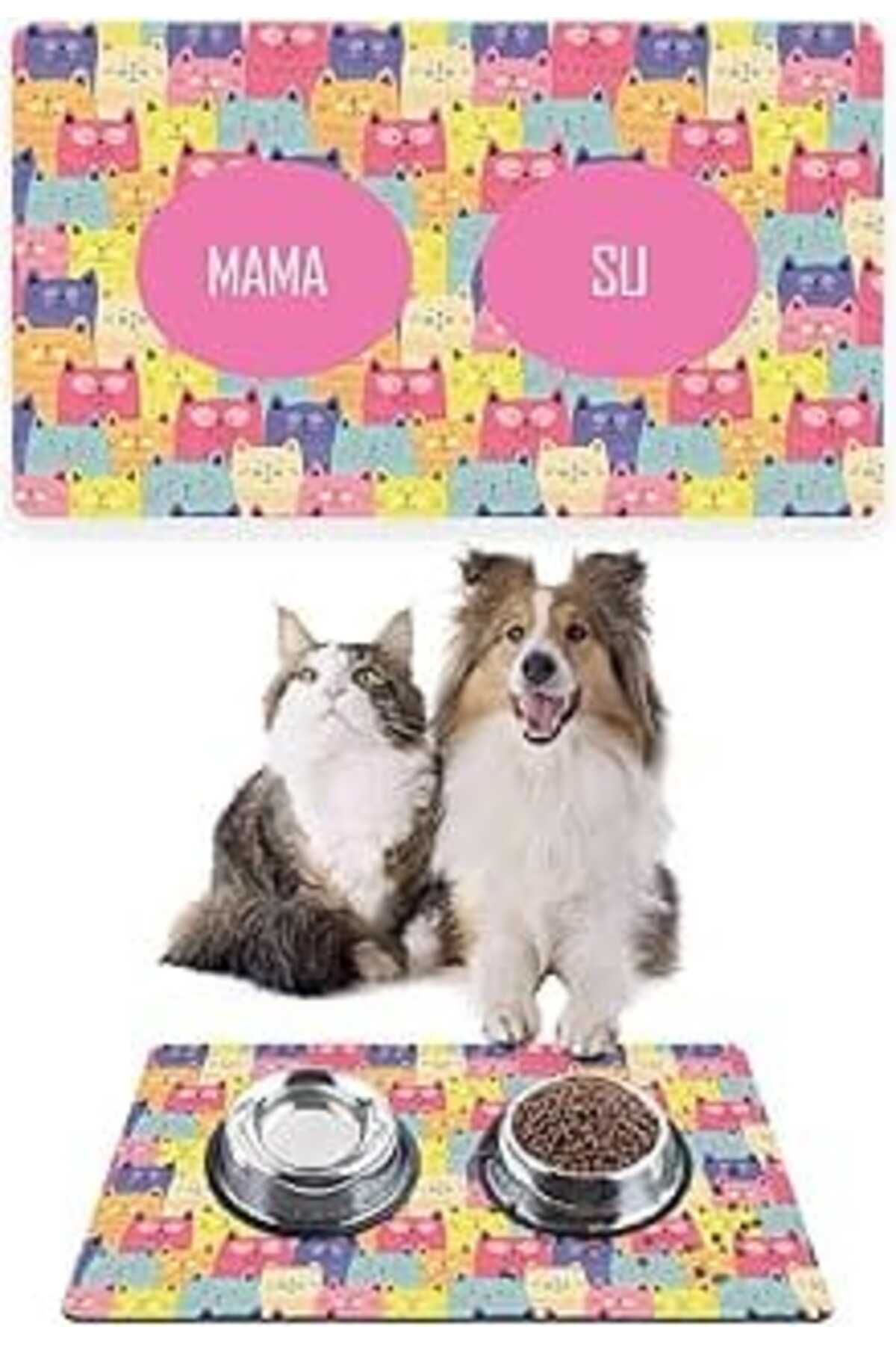 NZM TİCARET Monnhein Renkli Sevimli Kediler, Köpek Ve Su Altlığı, Paspası, 50x35cm