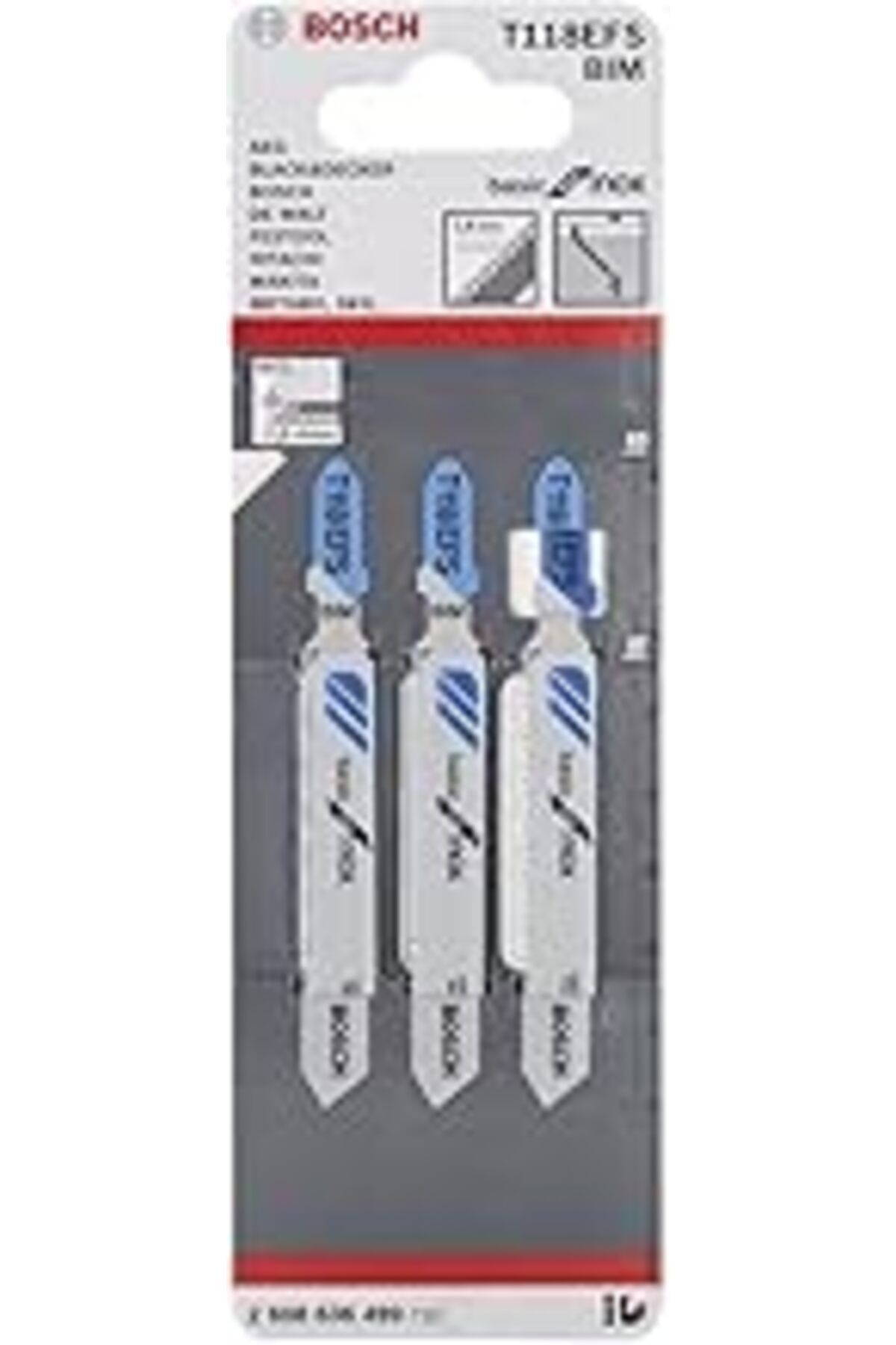 Mu Art Bosch 3 Dekupaj Testere Bıçağı T 118 Efs Basic For Inox (paslanmaz Çelik Saclar Için, Profesyonel A