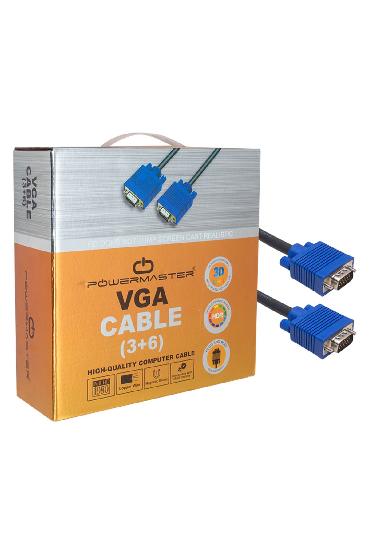 robotrend 15 Pin 3+6 Erkek/Erkek 20 Metre Kutulu Vga Kablo