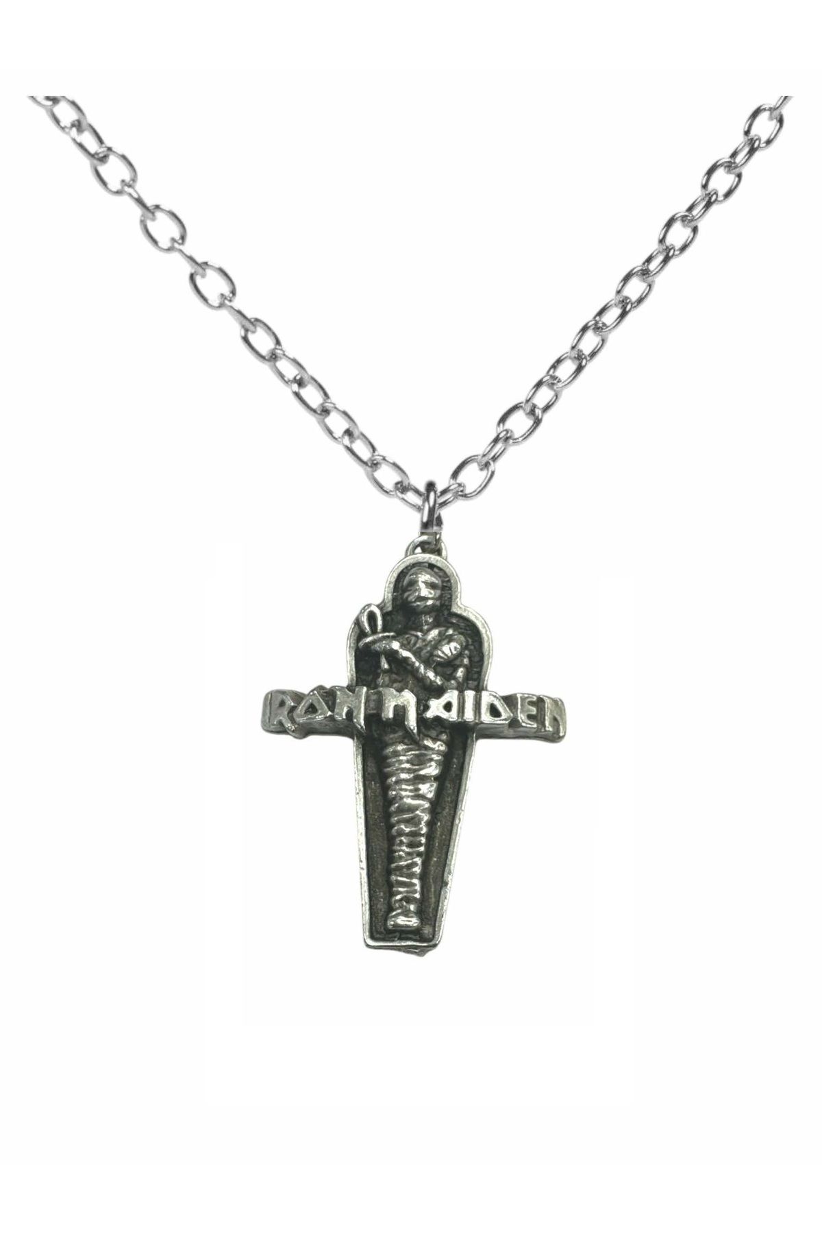 Herşey Nota Iron Maiden Kolyesi Rock Müzik Grubu Tasarımı Unisex 60 cm Zincir